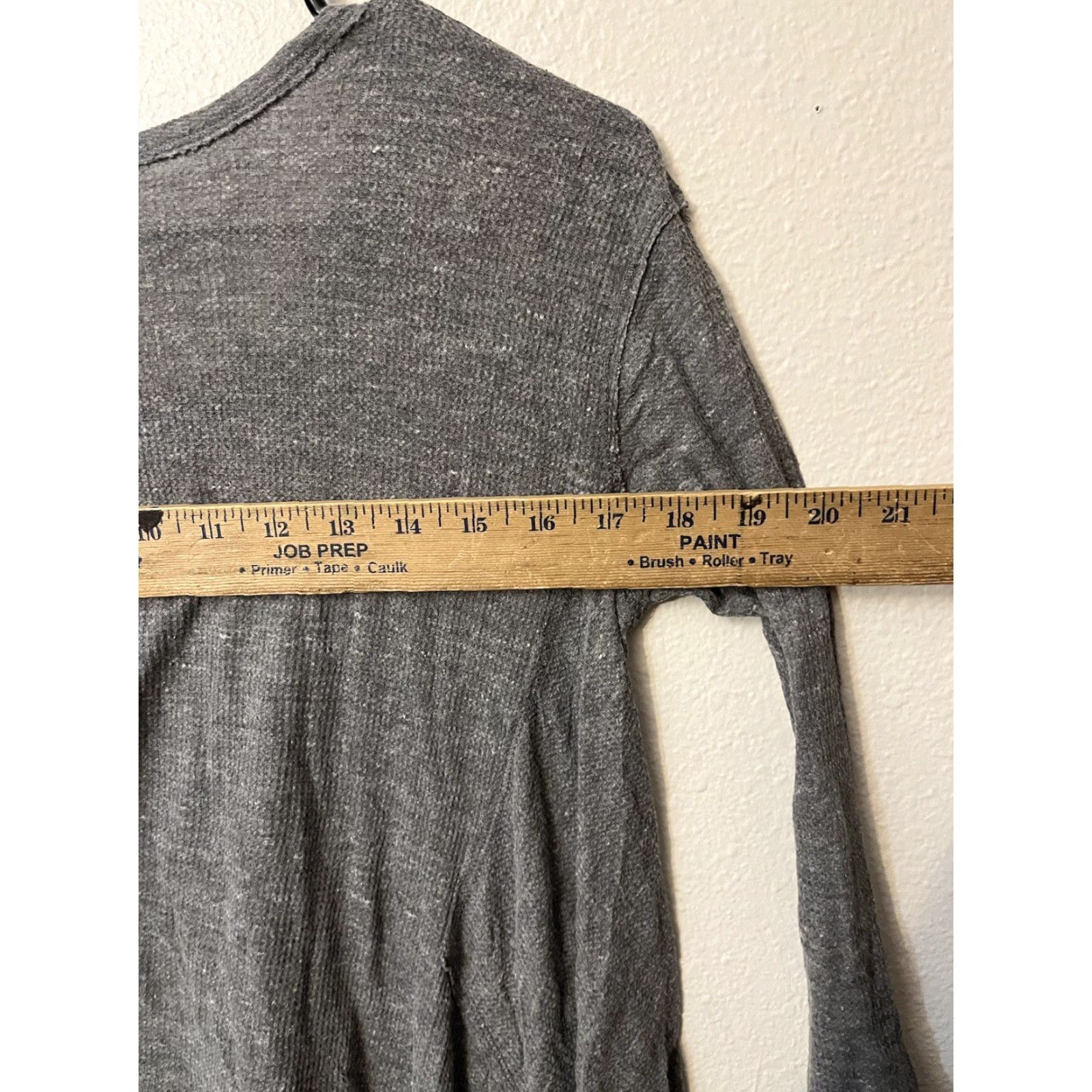 Free People We The Free Gray Knit Long Sleeve Lightweight T-Shirt XS Size XS / US 0-2 / IT 36-38 - 5 Thumbnail