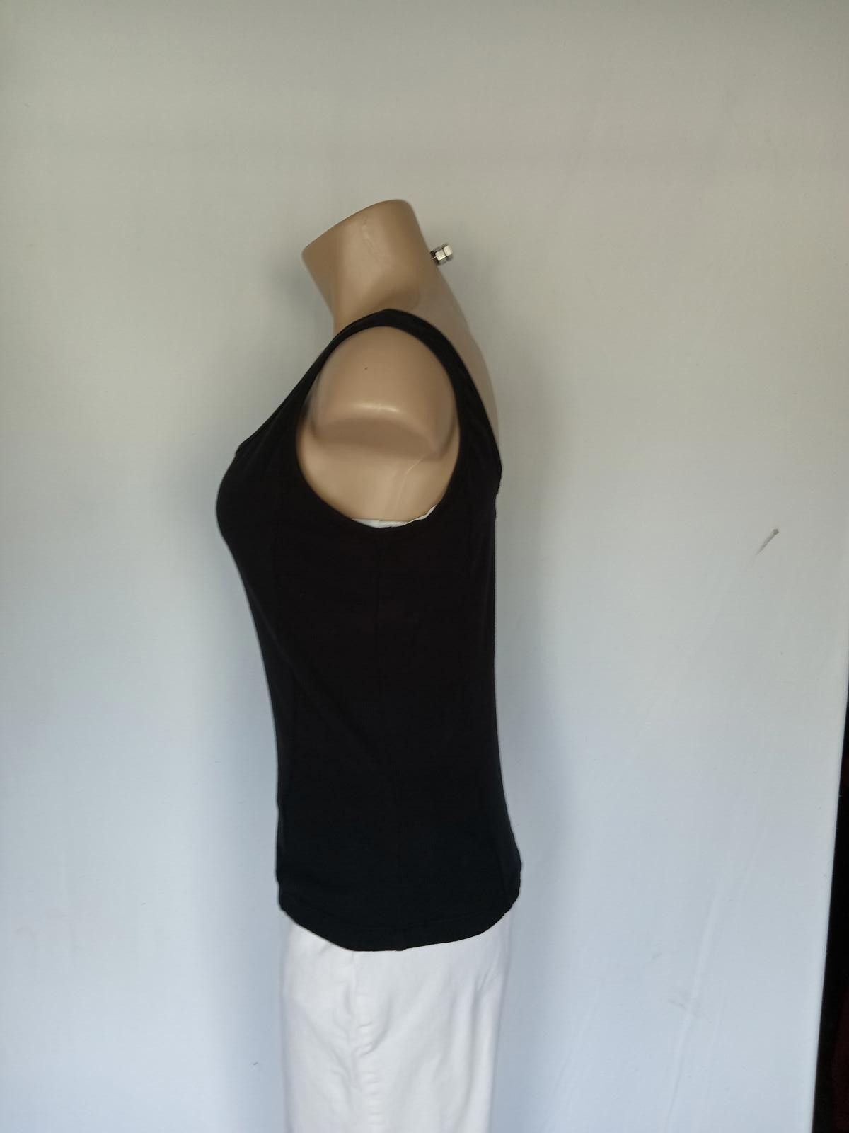 Designer Stylish Black Sleeveless Top Size L / US 10 / IT 46 - 2 Thumbnail