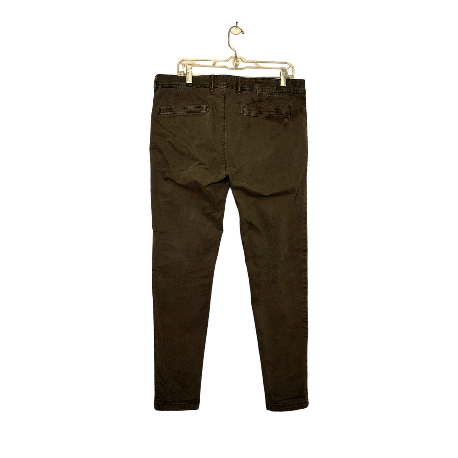 Zara Zara Man moss green straight leg casual pants size 34 Size 34" / US 12 / IT 48 - 8 Thumbnail