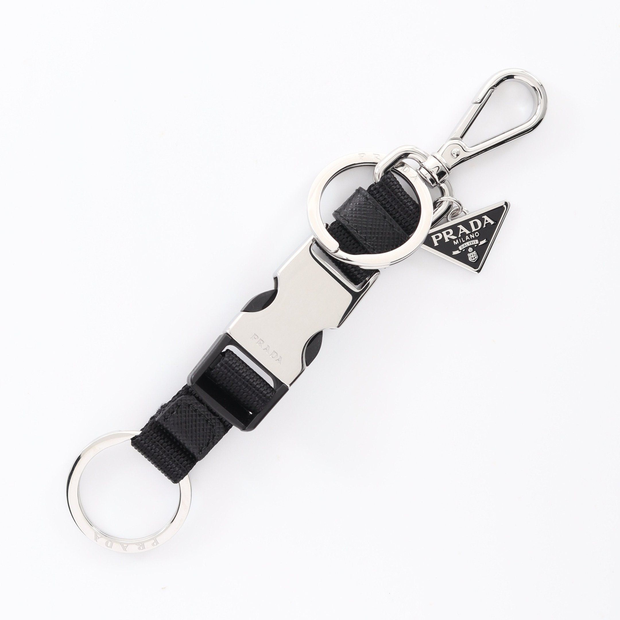 Prada Prada Bag Charm Nylon Saffiano Leather Black Size ONE SIZE - 1 Thumbnail