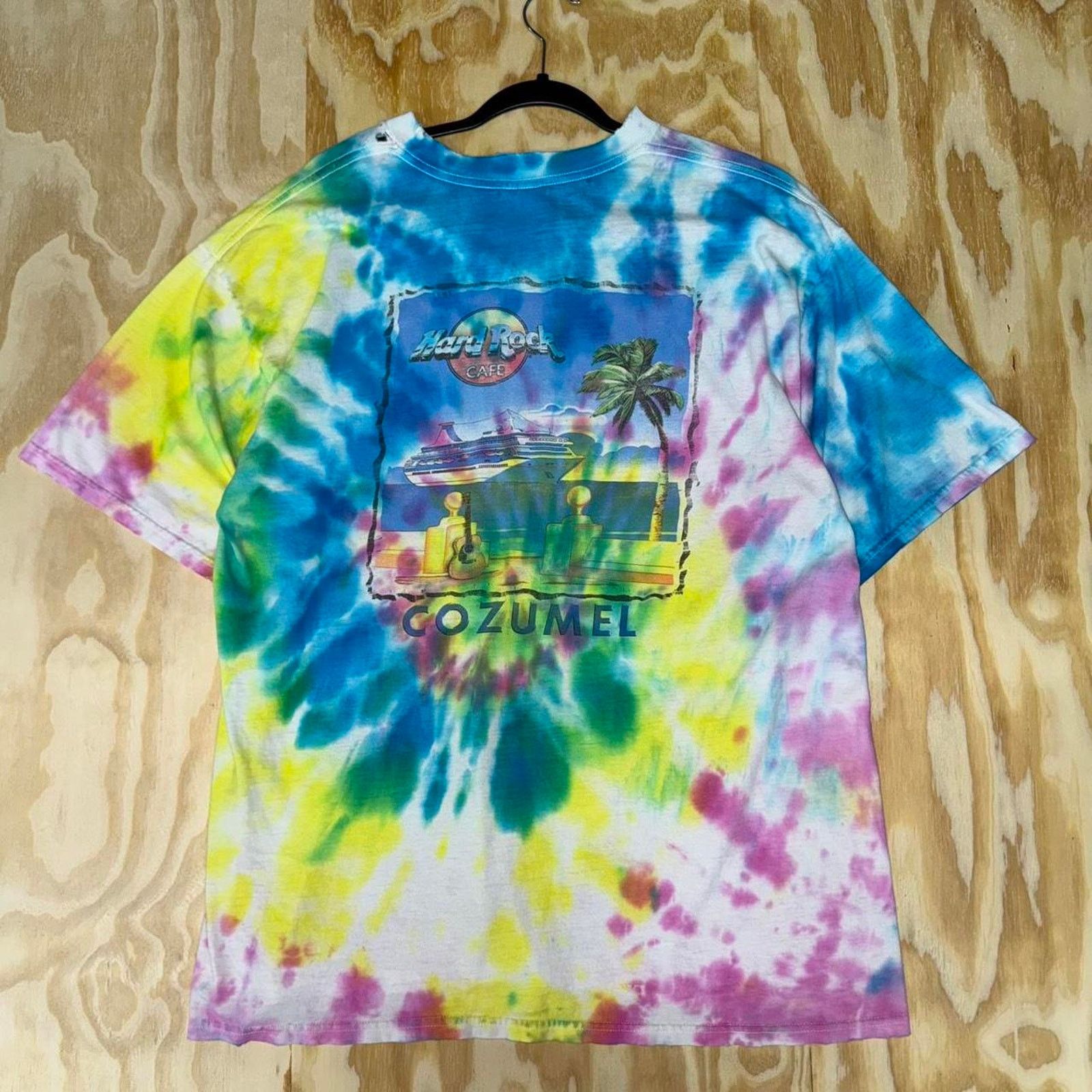 Hard Rock Cafe Vintage 1990s hard rock tie dye t-shirt Size US XL / EU 56 / 4 - 1 Thumbnail
