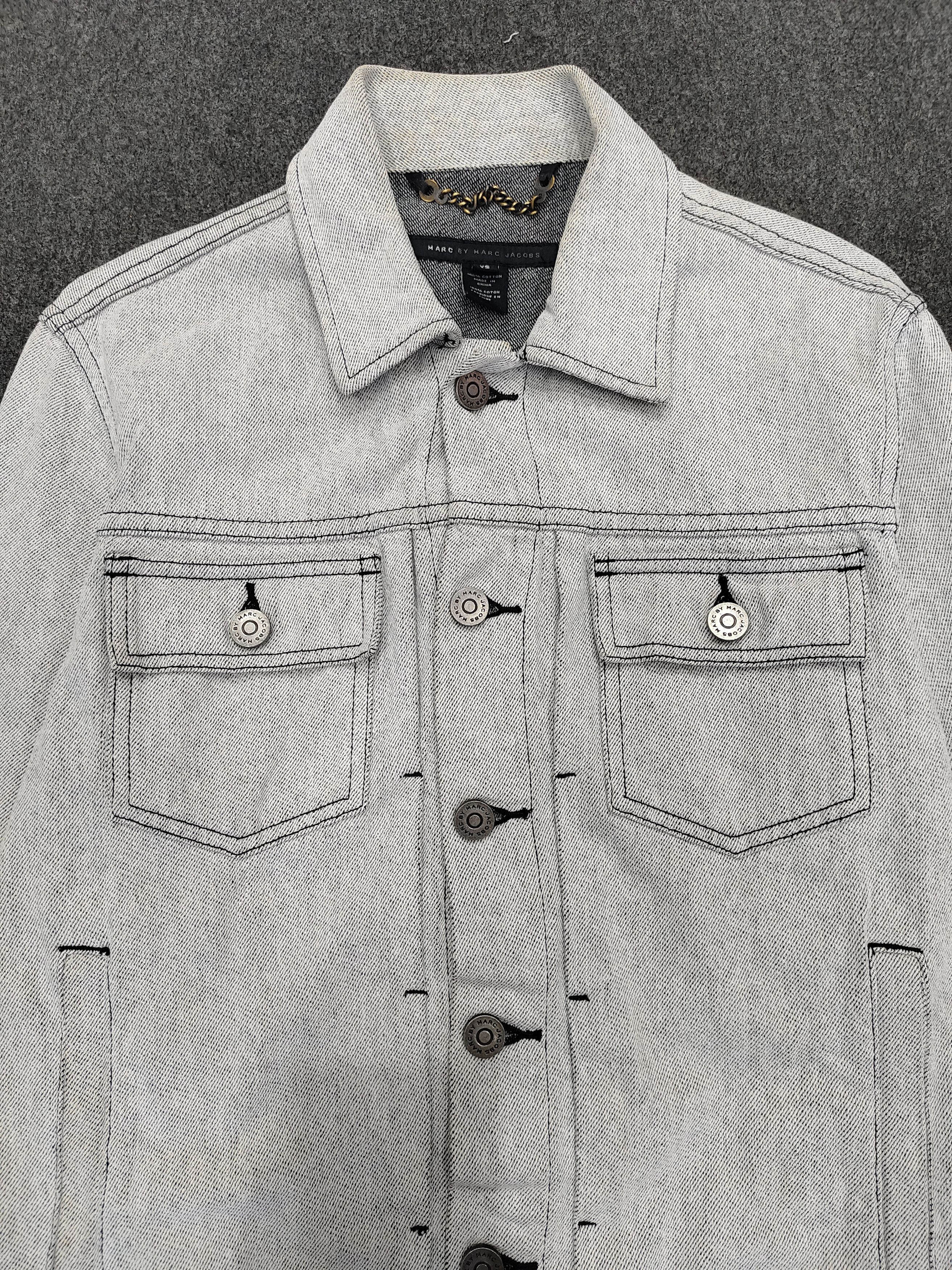 Marc by Marc Jacobs 00s Marc by Marc Jacobs Archive Minimal Washed Denim Jacket Size M / US 6-8 / IT 42-44 - 2 Thumbnail