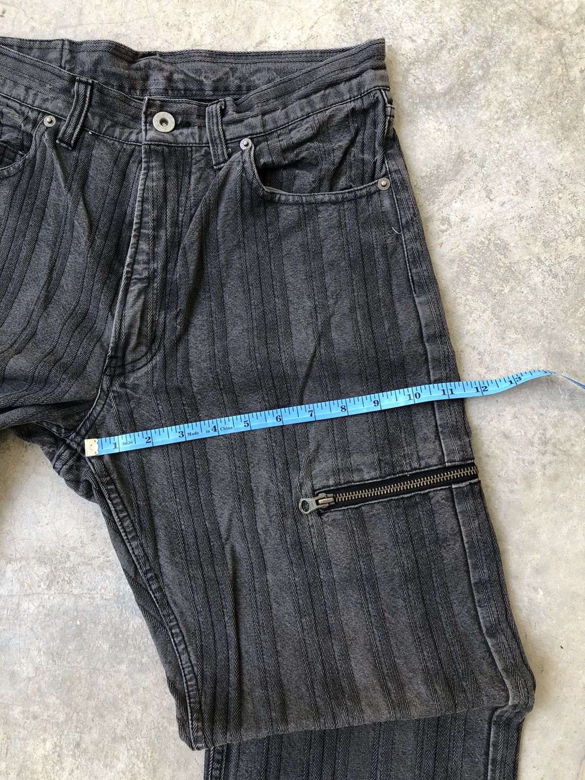 PPFM PPFM 2003 Striped Twill Cargo Double Zip Pocket Denim Size US 29 - 14 Thumbnail