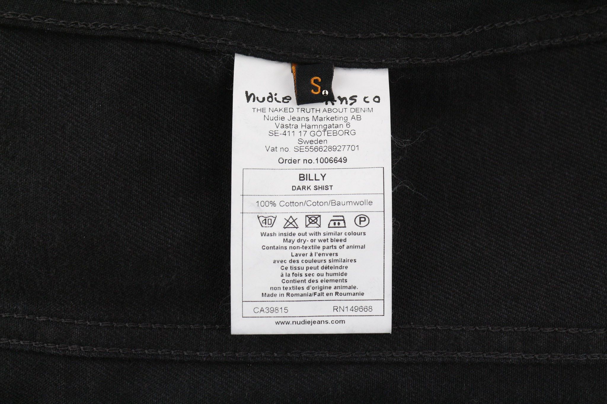 Nudie Jeans BILLY S Dark Shist Denim Jacket 81059 Size US S / EU 44-46 / 1 - 8 Thumbnail