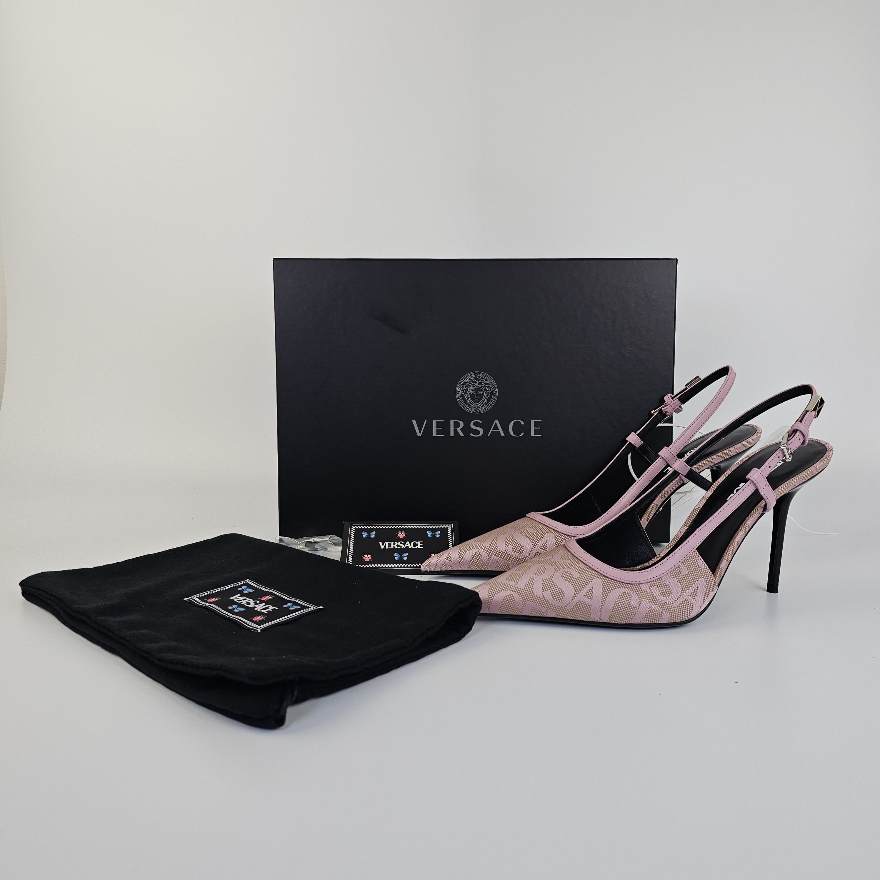 Versace Versace Greca 95mm Pink Slingback Pumps New Size US 9 / IT 39 - 5 Thumbnail