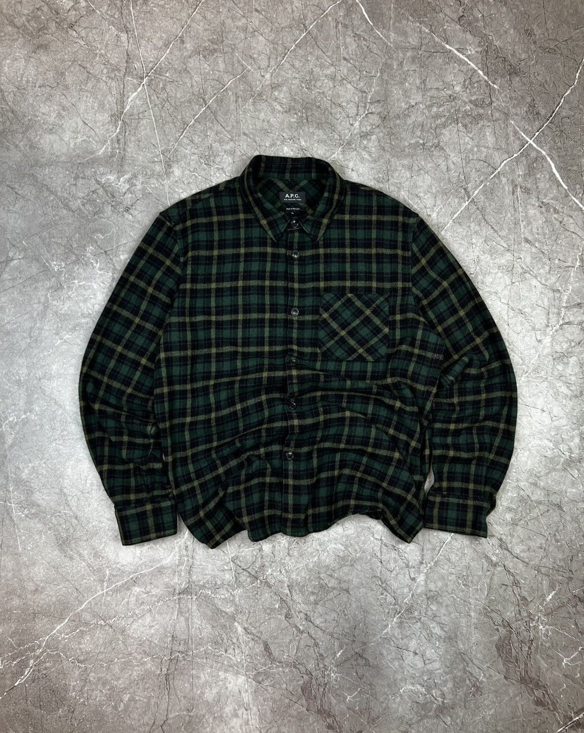 A.P.C. A.P.C Wool Flannel Button Up Size US XL / EU 56 / 4 - 1 Thumbnail