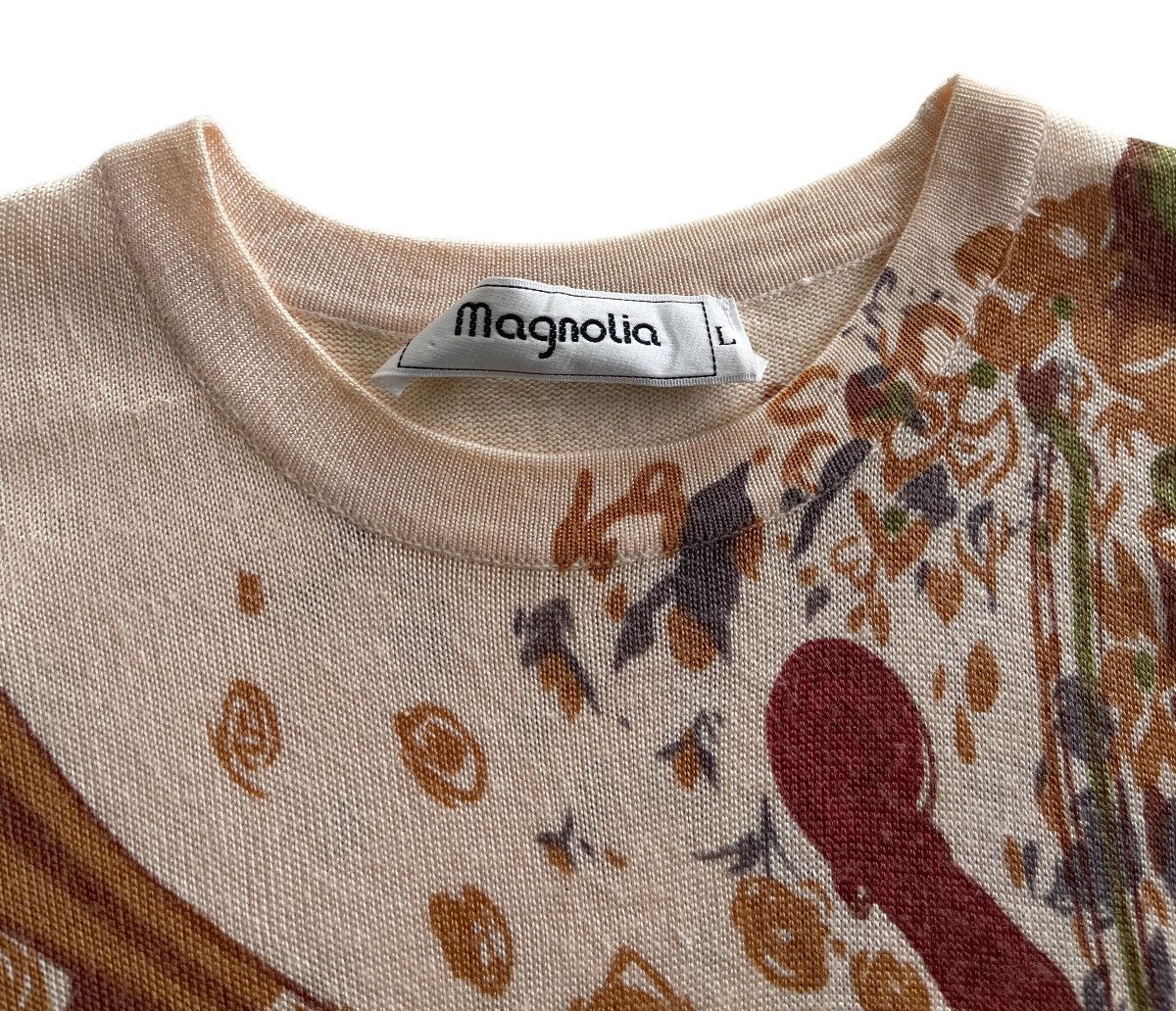 Vintage Vintage 80s Magnolia Luxury Printed Knitted Shirt Size L / US 10 / IT 46 - 6 Thumbnail