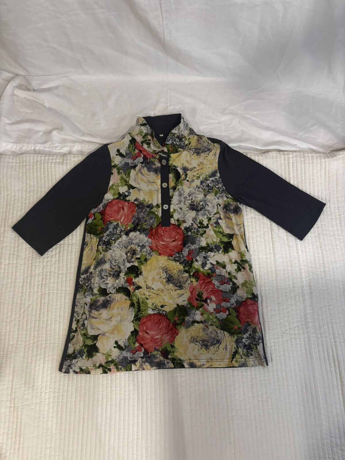 Other Floral & gray Blouse.wt711 Size L / US 10 / IT 46 - 10 Thumbnail