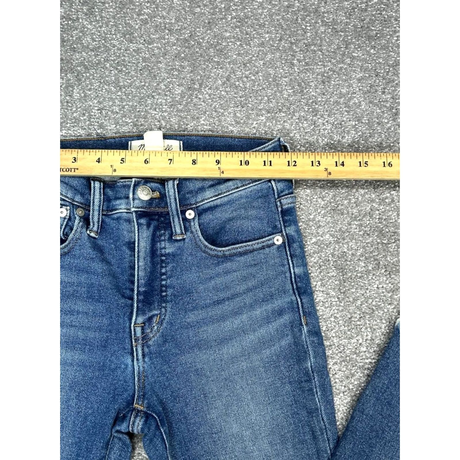 Madewell Madewell Jeans Womens 24 Blue Cali Demi Boot Women Logo Frayed Hem Fleetwood Wash 24x27 Size 42" / US 20 - 6 Thumbnail