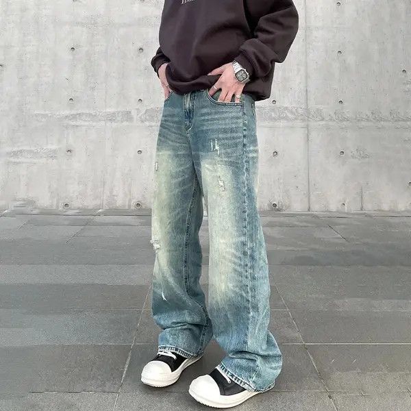 VIBE Baggy ripped casual jeans pants y2k vintage Size US 32 / EU 48 - 4 Thumbnail