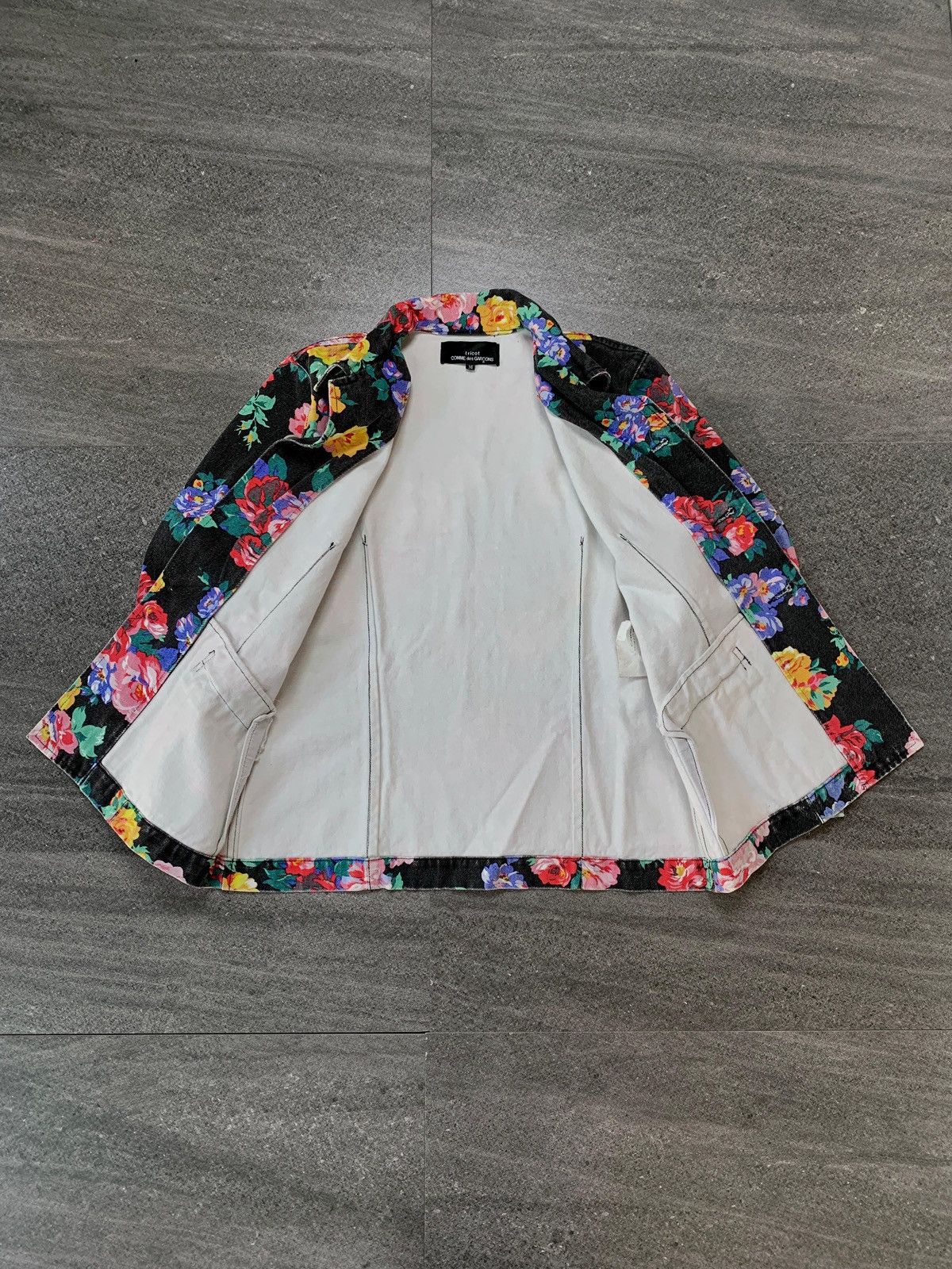 Comme des Garcons tricot Floral Painted Denim Jacket Size US S / EU 44-46 / 1 - 5 Thumbnail