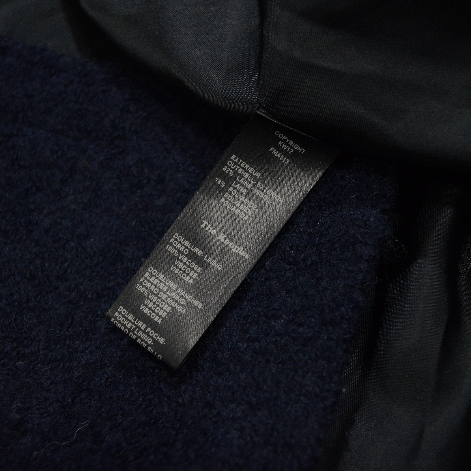 Designer × The Kooples The Kooples Wool Coat Navy Blue Size 38 Full Zip Size XS / US 0-2 / IT 36-38 - 9 Thumbnail