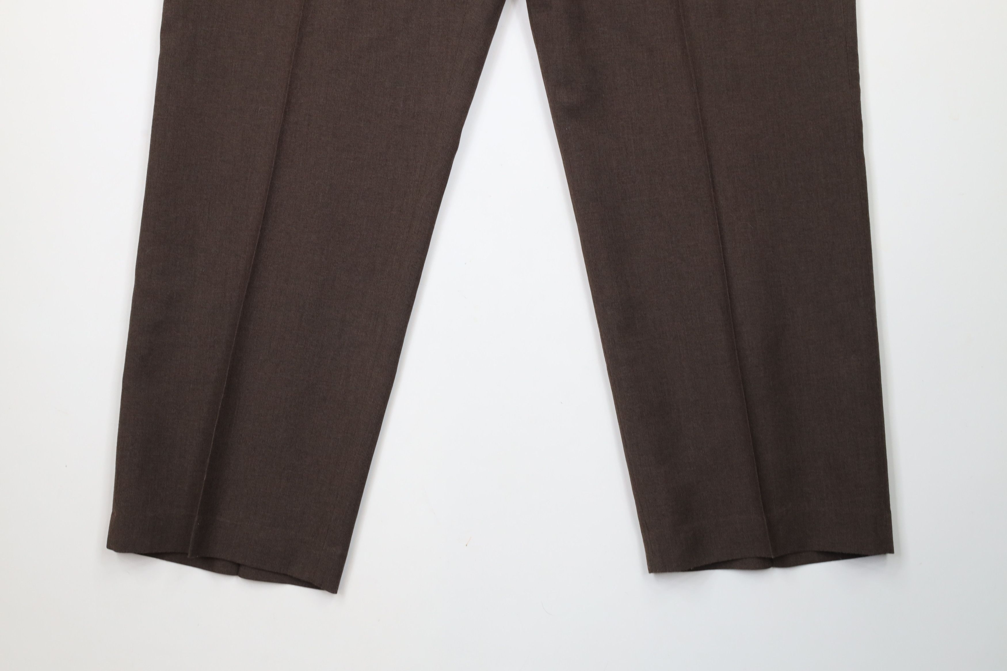 Vintage Vintage 90s Streetwear Worsted Wide Leg Chino Pants Brown Size US 42 / EU 58 - 4 Thumbnail