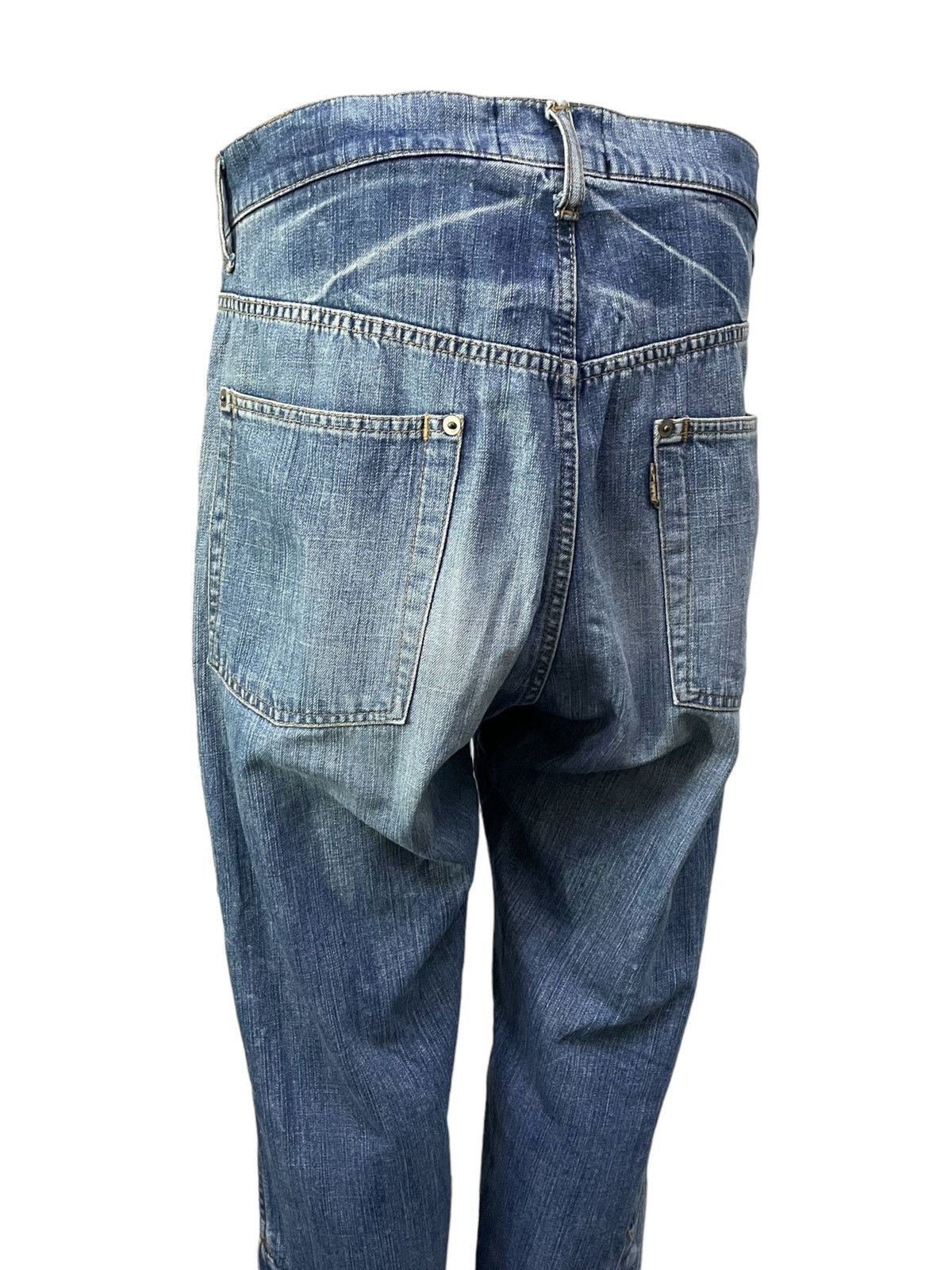 Final Home × Issey Miyake × Zucca Zucca By Issey Miyake Scuba Crotch Button Leg Wash Jeans Size US 31 - 6 Thumbnail