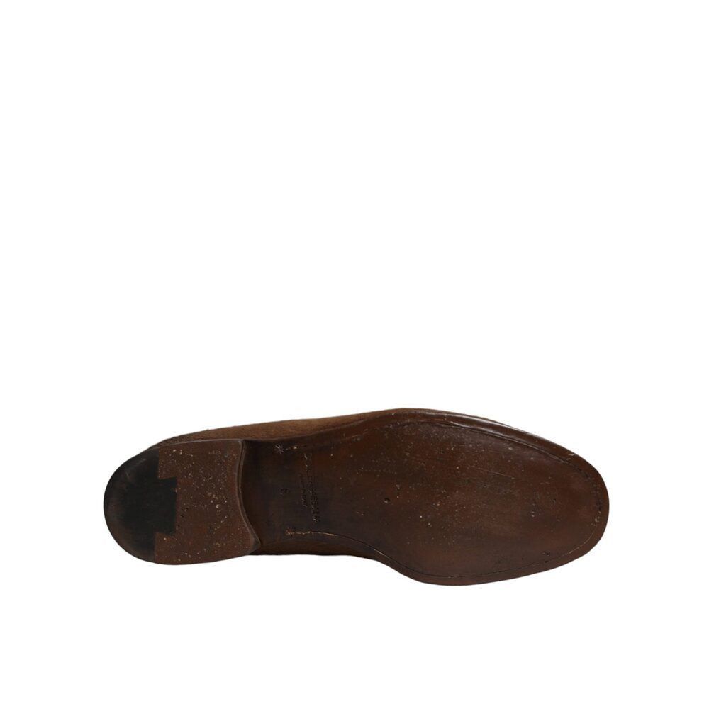 Dolce & Gabbana Dolce & Gabbana Brown Calf Hair Leather Loafers Formal Dress Size US 9 / EU 42 - 7 Thumbnail