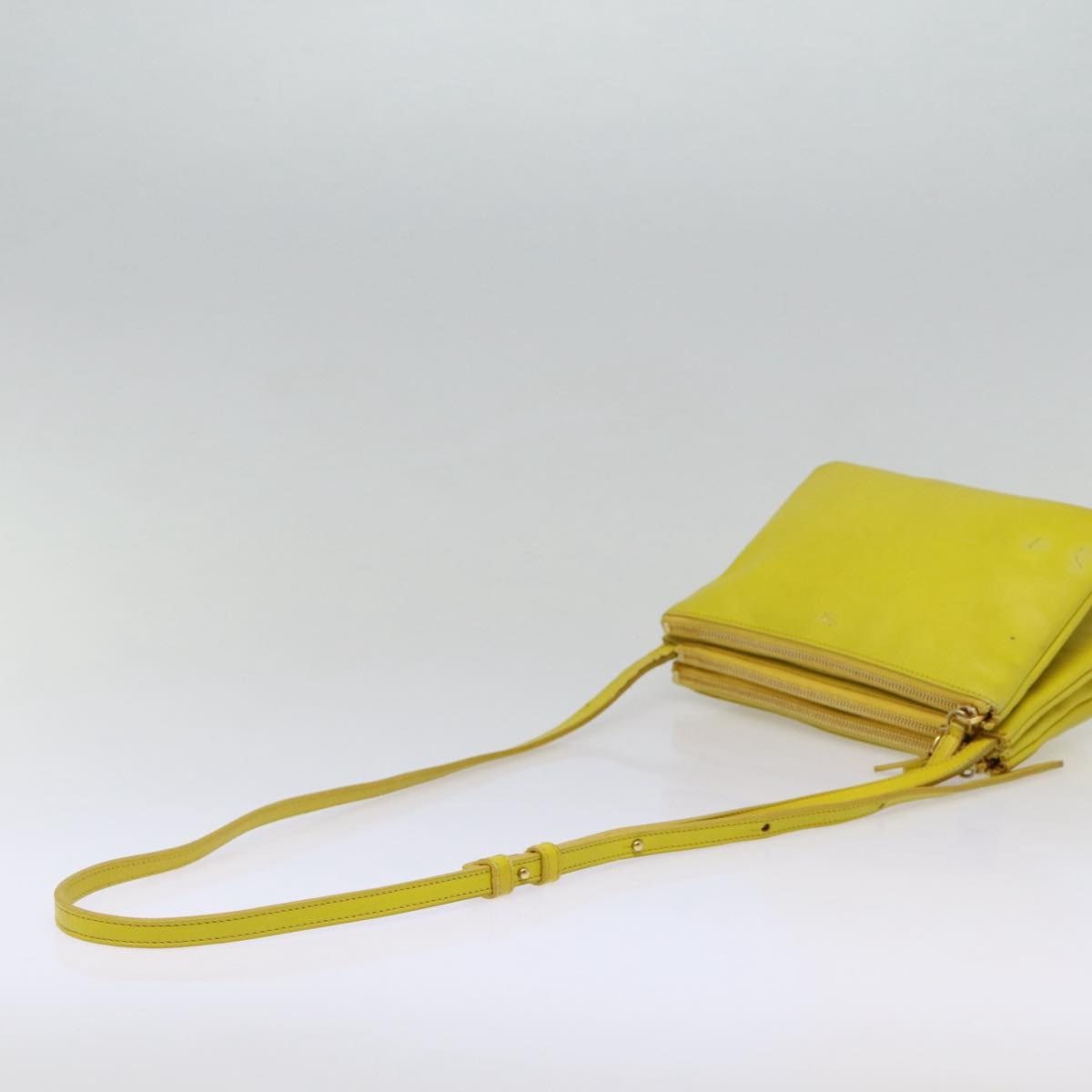 Celine CELINE Trio Large Shoulder Bag Leather Yellow Gold Size ONE SIZE - 7 Thumbnail