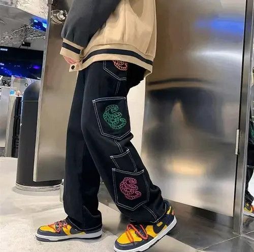 Japanese Brand × Jean Black Washed Vintage Multi-Pocket Cargo Jeans Size US 32 / EU 48 - 2 Thumbnail