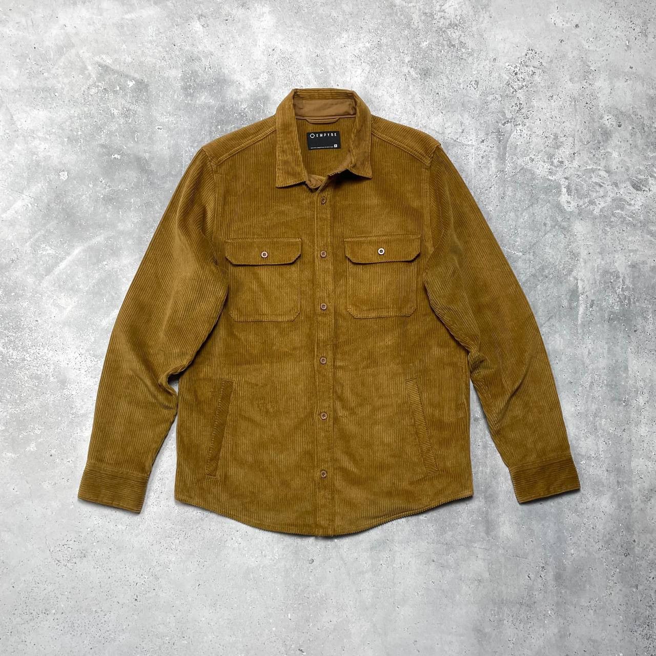Empyre Empyre Corduroy Button-Up Long Sleeve Shirt Mustard Size S Size US S / EU 44-46 / 1 - 1 Thumbnail