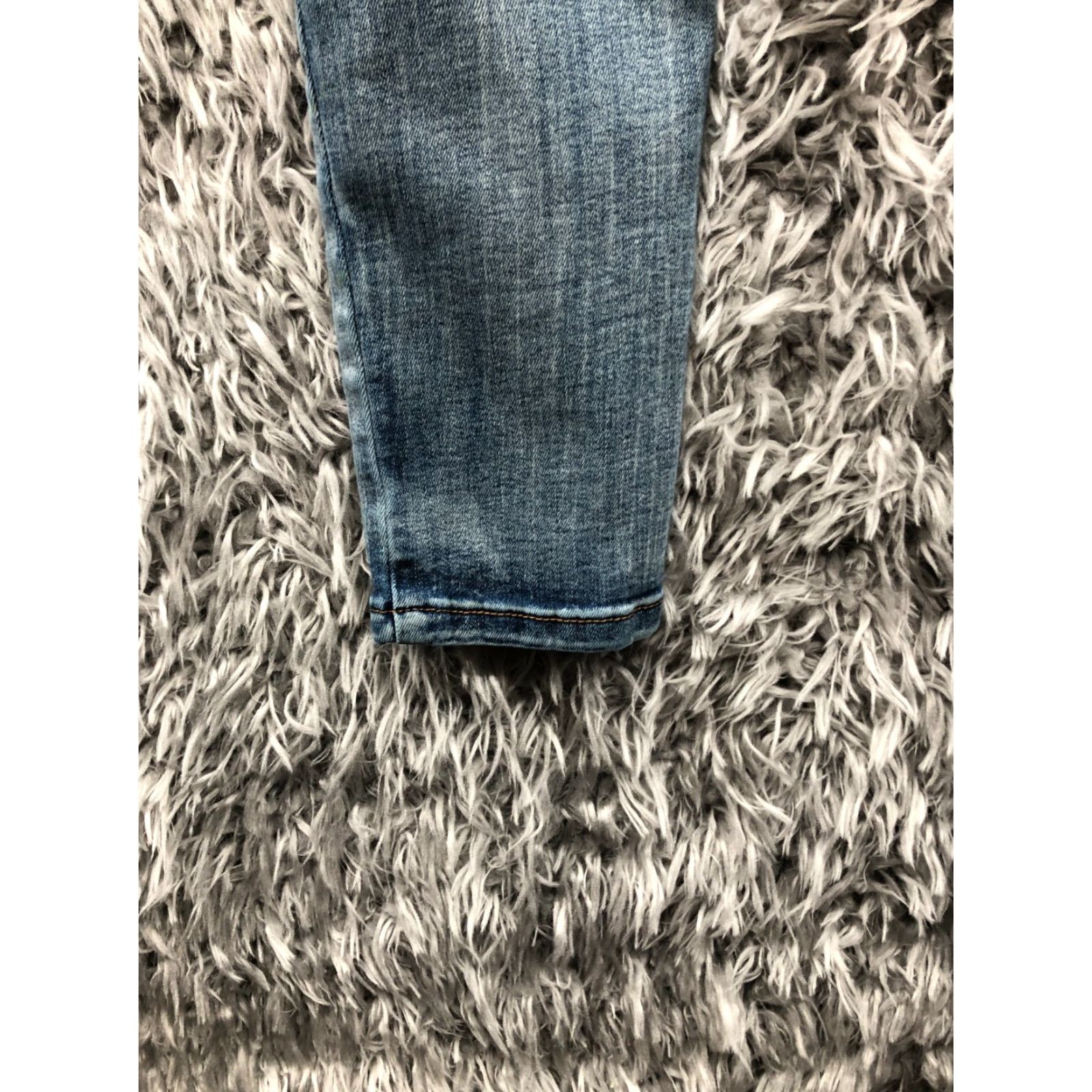 Vintage Ashley Mason Jeans Distressed Skinny Low Rise Size 1 Juniors Medium Wash Blue Size 25" / US 0 / IT 36 - 7 Thumbnail
