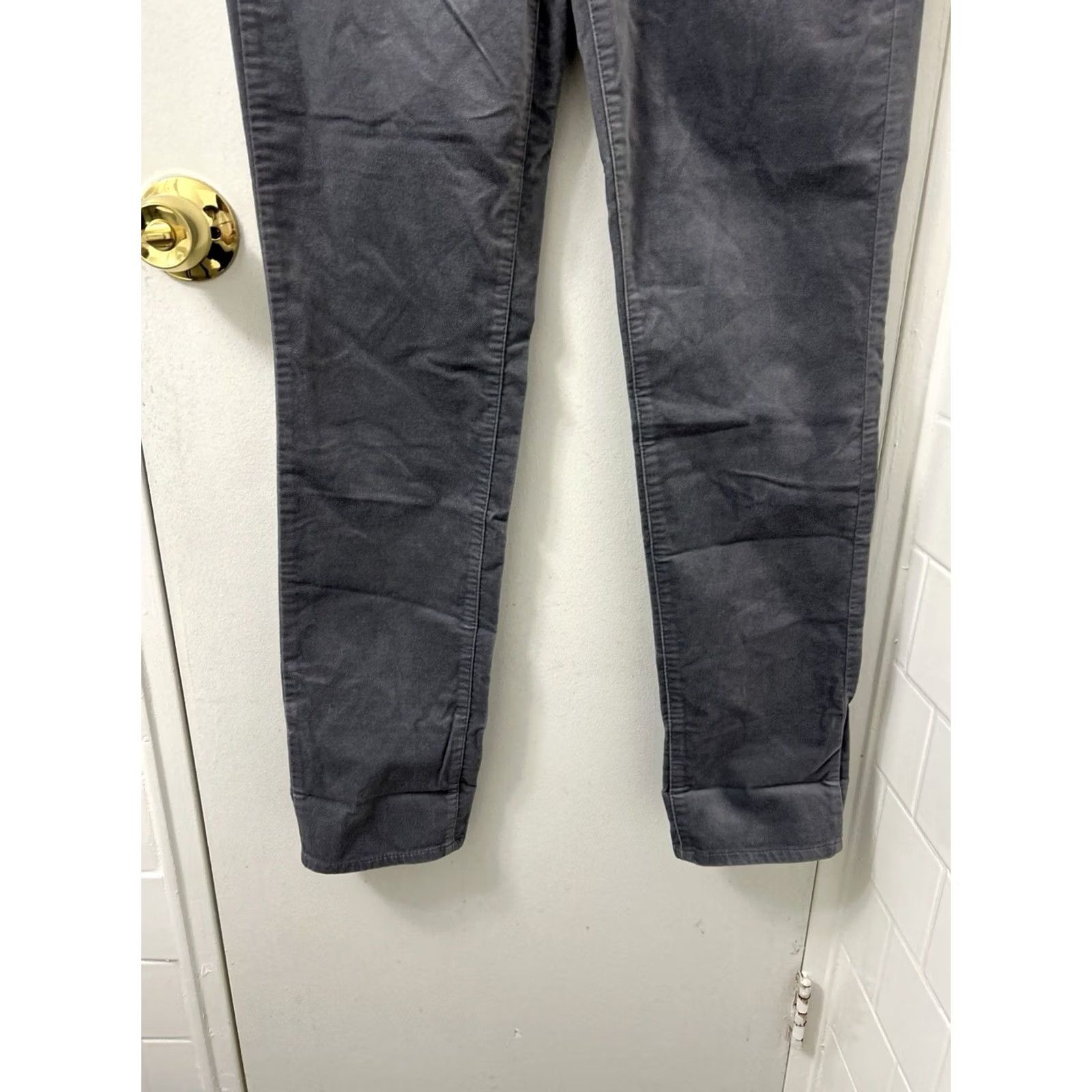 Talbots Talbots Pants Womens 6 Gray High Waist Slim Straight Leg 32x30 Cotton Blend Zipper Button Pockets Chino Fall Winter Size 28" / US 6 / IT 42 - 3 Thumbnail