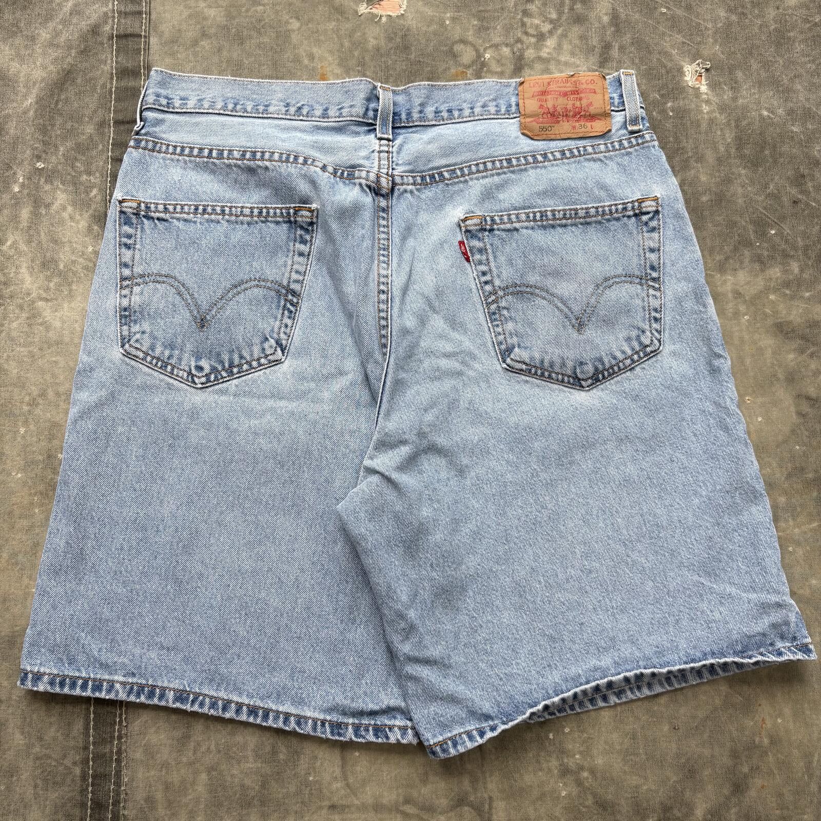 Levi's Vintage Y2K Levi’s Grunge Skater Baggy Denim Shorts Jorts Size US 34 / EU 50 - 2 Thumbnail
