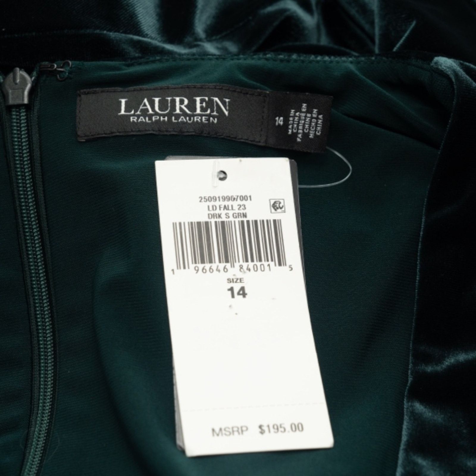 Lauren Ralph Lauren Lauren Ralph Lauren. Velvet Flutter-Sleeve Cocktail Dress. Size XL / US 12-14 / IT 48-50 - 3 Thumbnail