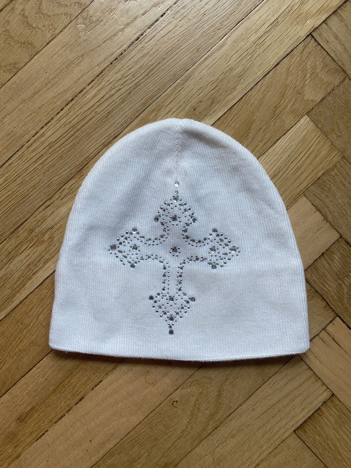 Japanese Brand × Vintage Cross Beanie Crystals Gems Opium Swag Ornament Ornamental Size ONE SIZE - 1 Thumbnail