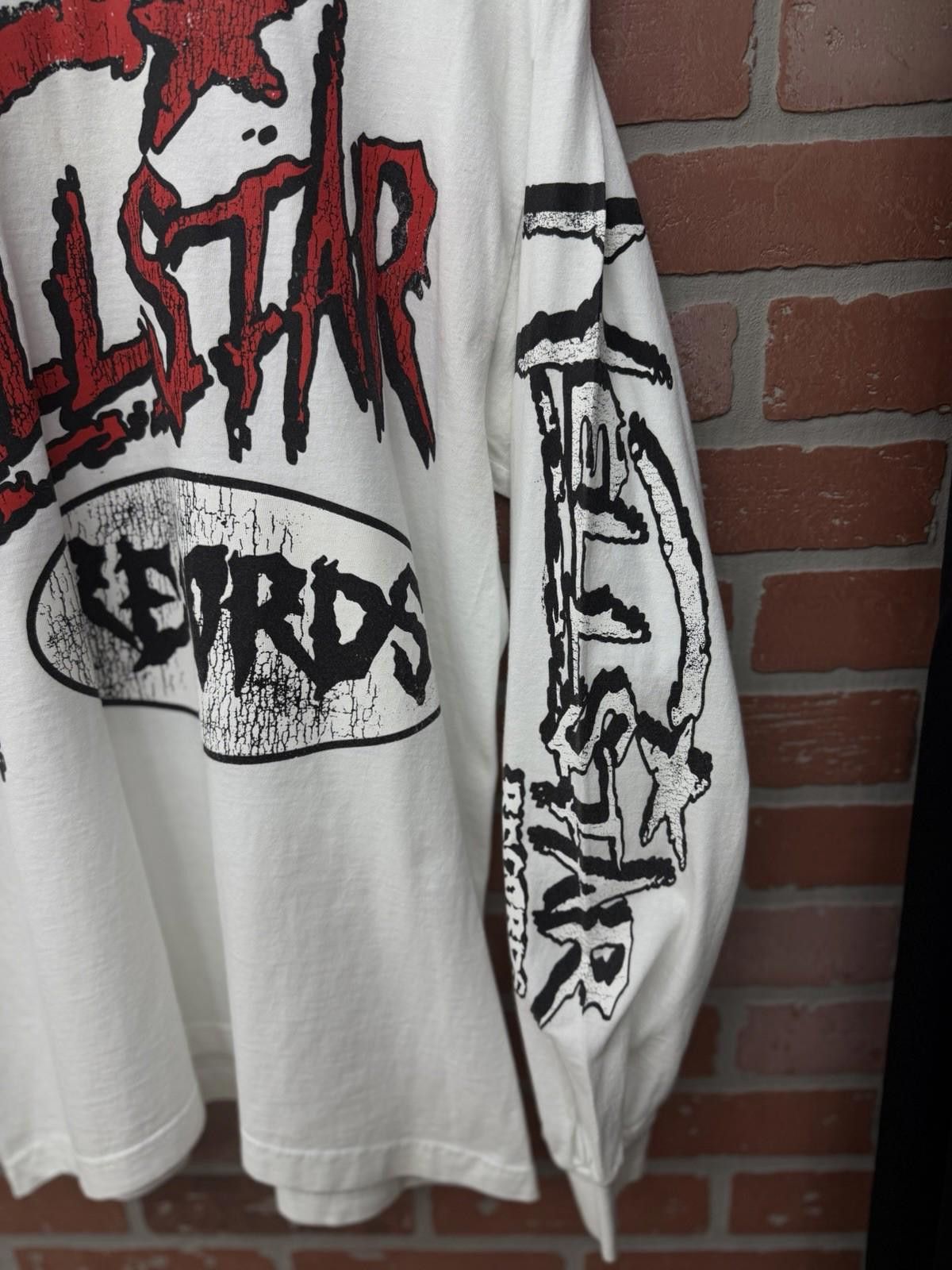 HELLSTAR Hellstar Records White Long Sleeve Jersey Graphic Shirt (M) Size US M / EU 48-50 / 2 - 4 Thumbnail