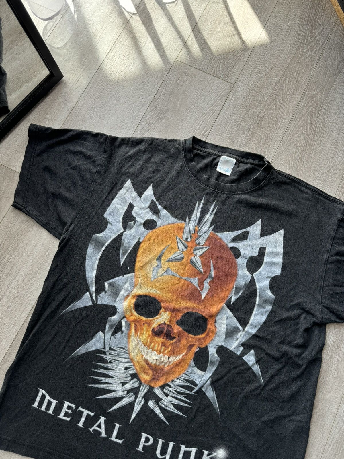 Band Tees × Tribal Streetwear × Vintage 90s Sun Faded Heavy Metal Abstract Band Tee Size US XL / EU 56 / 4 - 2 Thumbnail