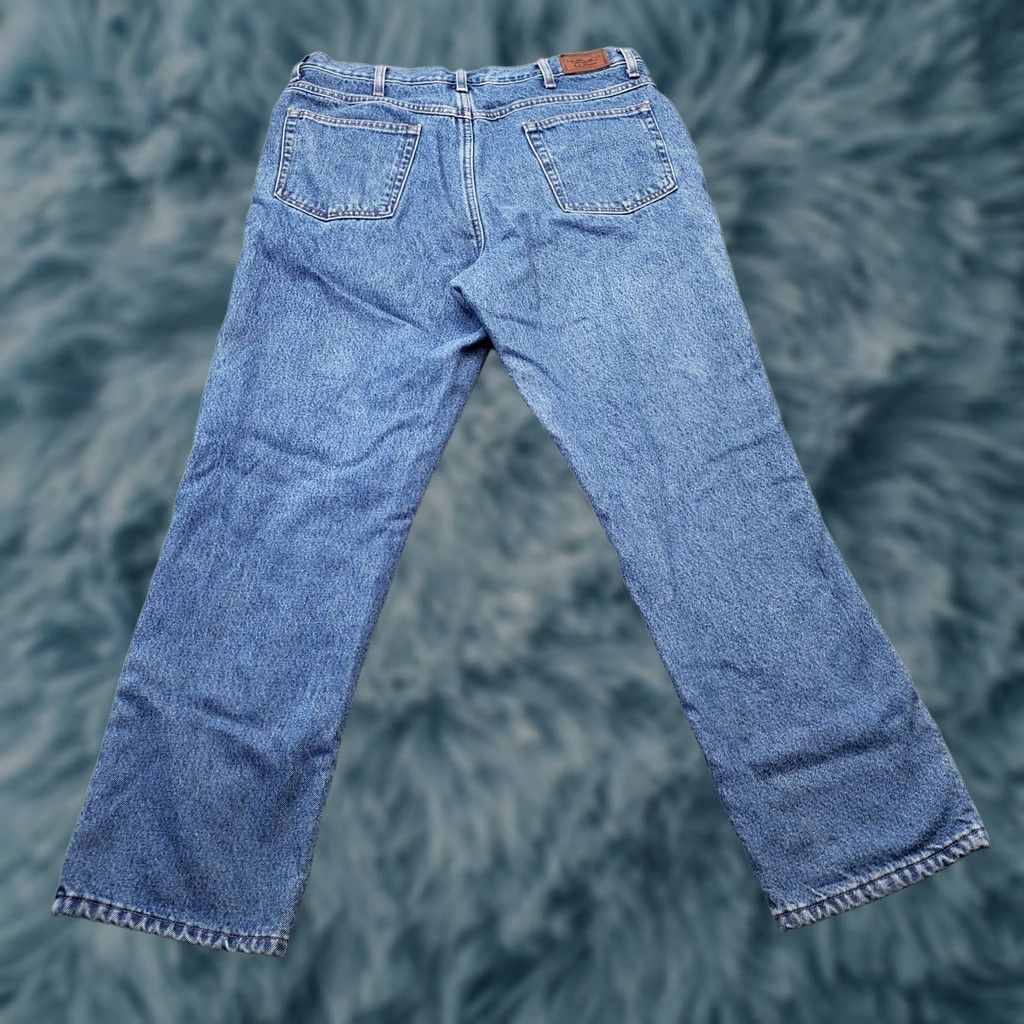 Vintage L.L. Bean Jeans Mens 36x30 Blue Flannel Lined Classic Fit Low Waist Straight Leg Jeans Mens Size 36 Blue 5-Pocket Design Straight - Pre-owned Mens Size US 36 / EU 52 - 1 Thumbnail