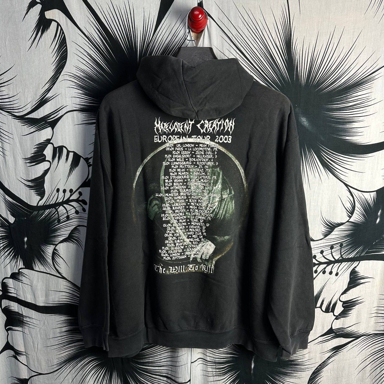 Band Tees RARE Vintage Malevolent Creation Black Metal Band Hoodie Size US XL / EU 56 / 4 - 2 Thumbnail