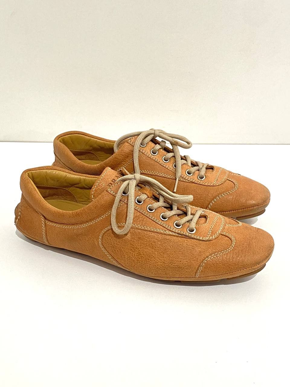 Prada Prada Car Shoe Bowling Low Top Lace Up Sneakers Retro Shoes Size US 7.5 / IT 37.5 - 3 Thumbnail