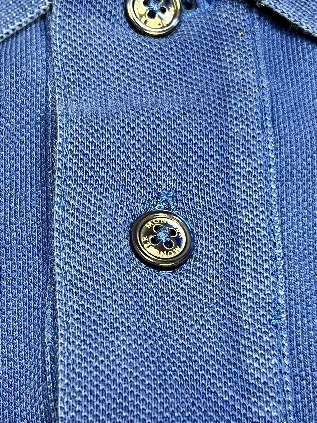 Moncler MONCLER Polo Shirt Cotton Blue Short Sleeve Logo Patch Size US L / EU 52-54 / 3 - 7 Thumbnail