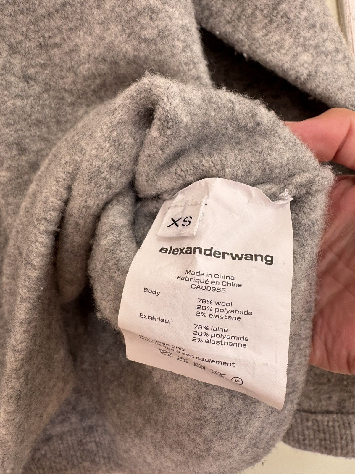 Alexander Wang Alehander Wang Wool Gray Sweater Size US XS / EU 42 / 0 - 11 Thumbnail