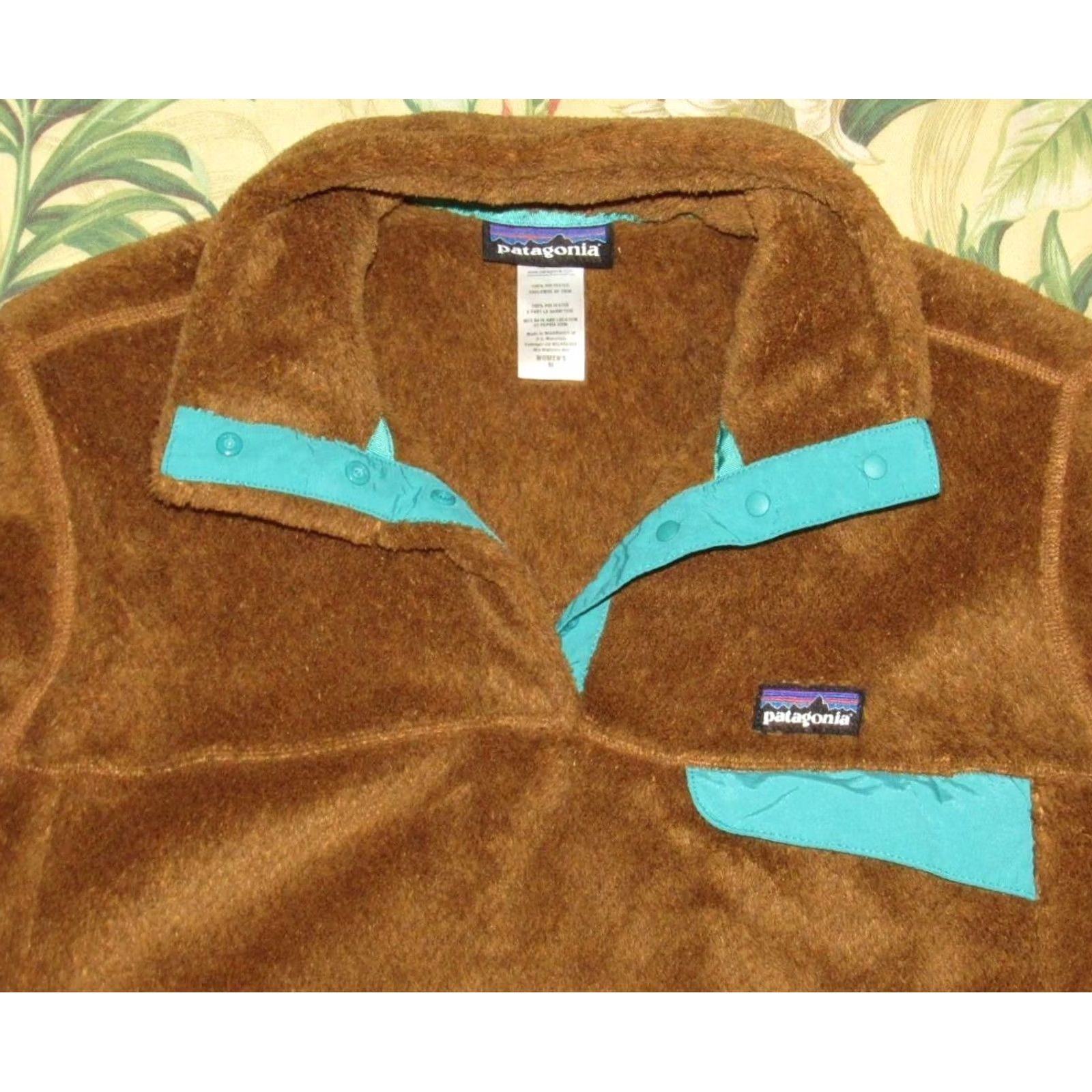 Patagonia PATAGONIA Womens Fleece Jacket Retool Snap T Brown Blue Medium Size M / US 6-8 / IT 42-44 - 2 Thumbnail