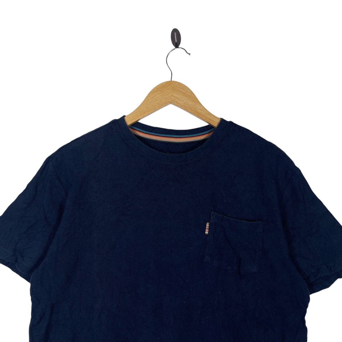 Paul Smith Paul Smith Homewear Pocket T Shirt Navy Waffle Textured Size US L / EU 52-54 / 3 - 2 Thumbnail