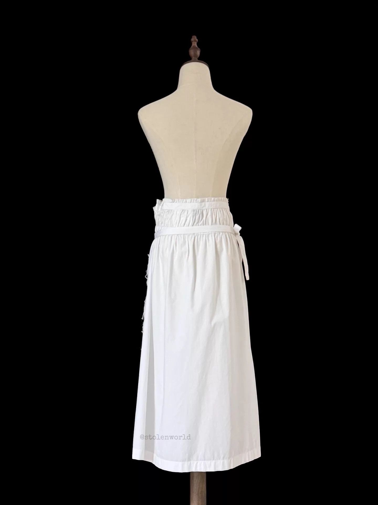 Comme des Garcons Comme des Garçons White Pleated Tie Wrap Skirt Size 27" / US 4 / IT 40 - 6 Thumbnail