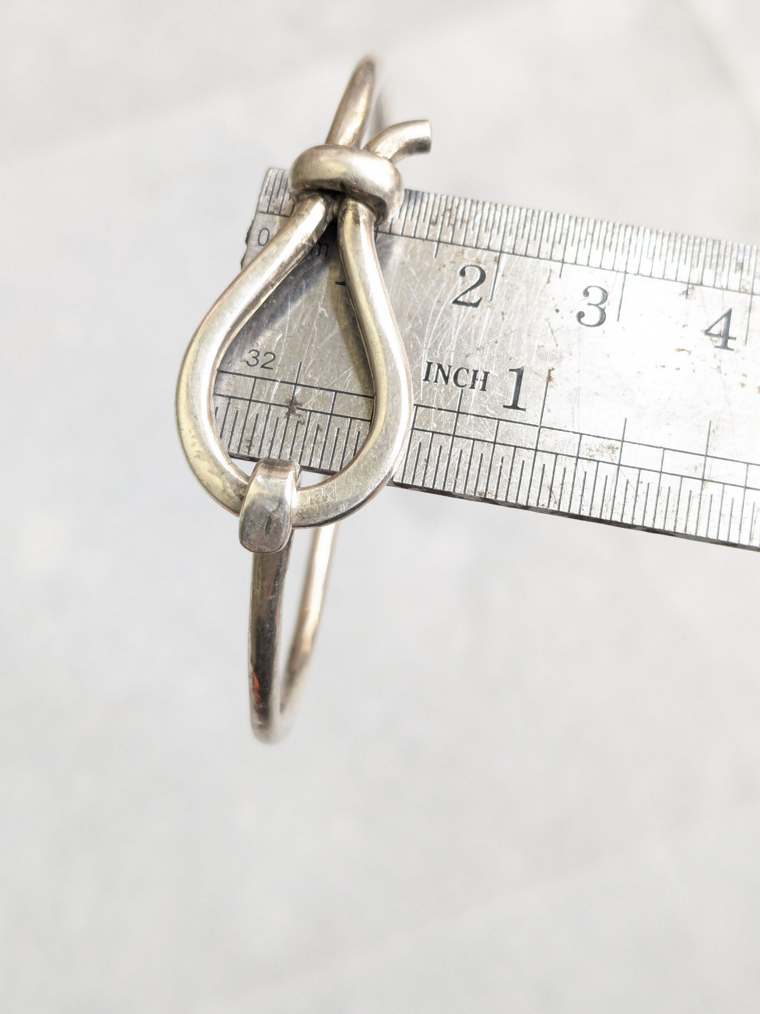Jewelry Vintage Sterling Silver Bracelet Hook Wire Taxco Mexico 6.5" Size ONE SIZE - 12 Thumbnail