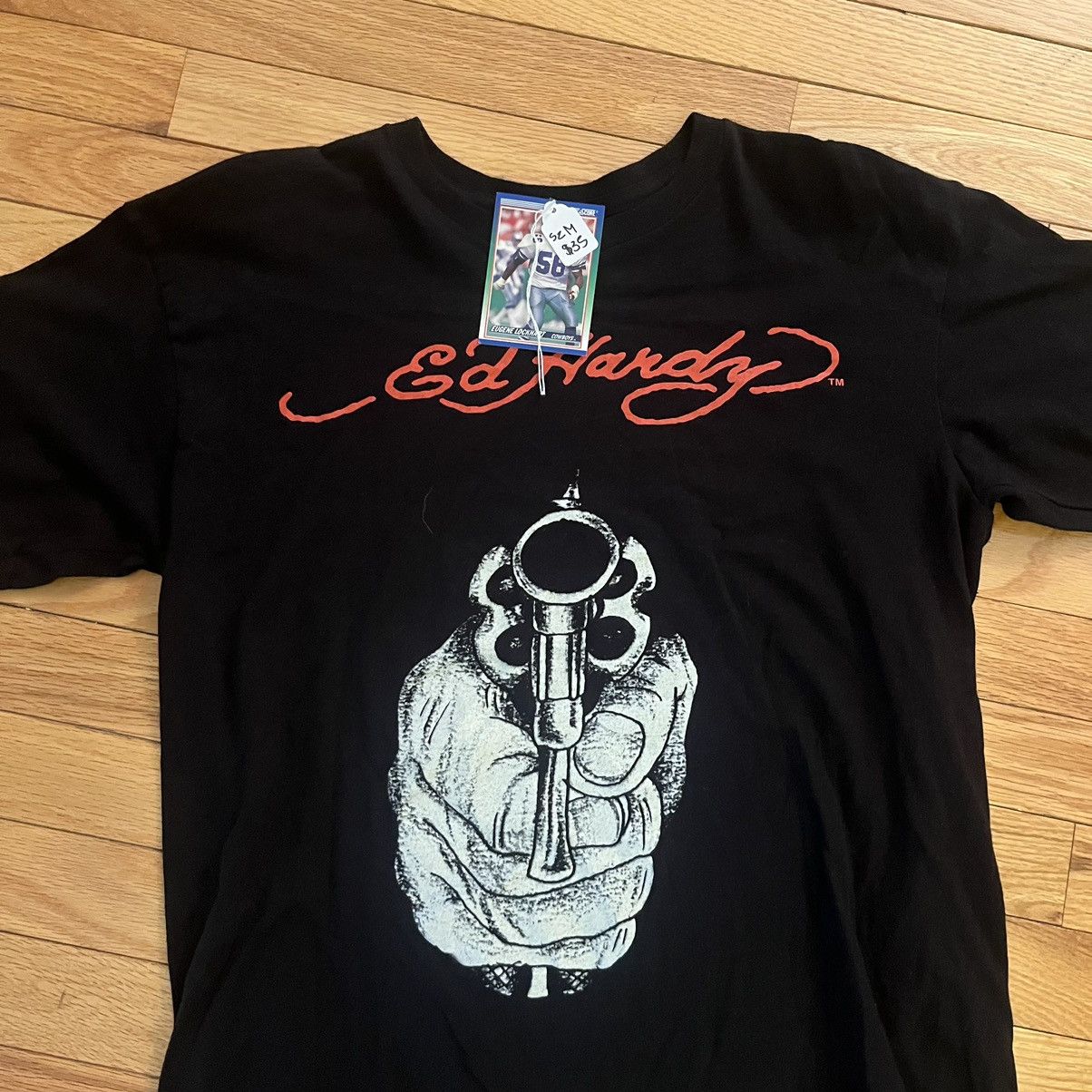 Ed Hardy × Vintage VTG Ed Hardy Gun Tee Size US M / EU 48-50 / 2 - 2 Thumbnail
