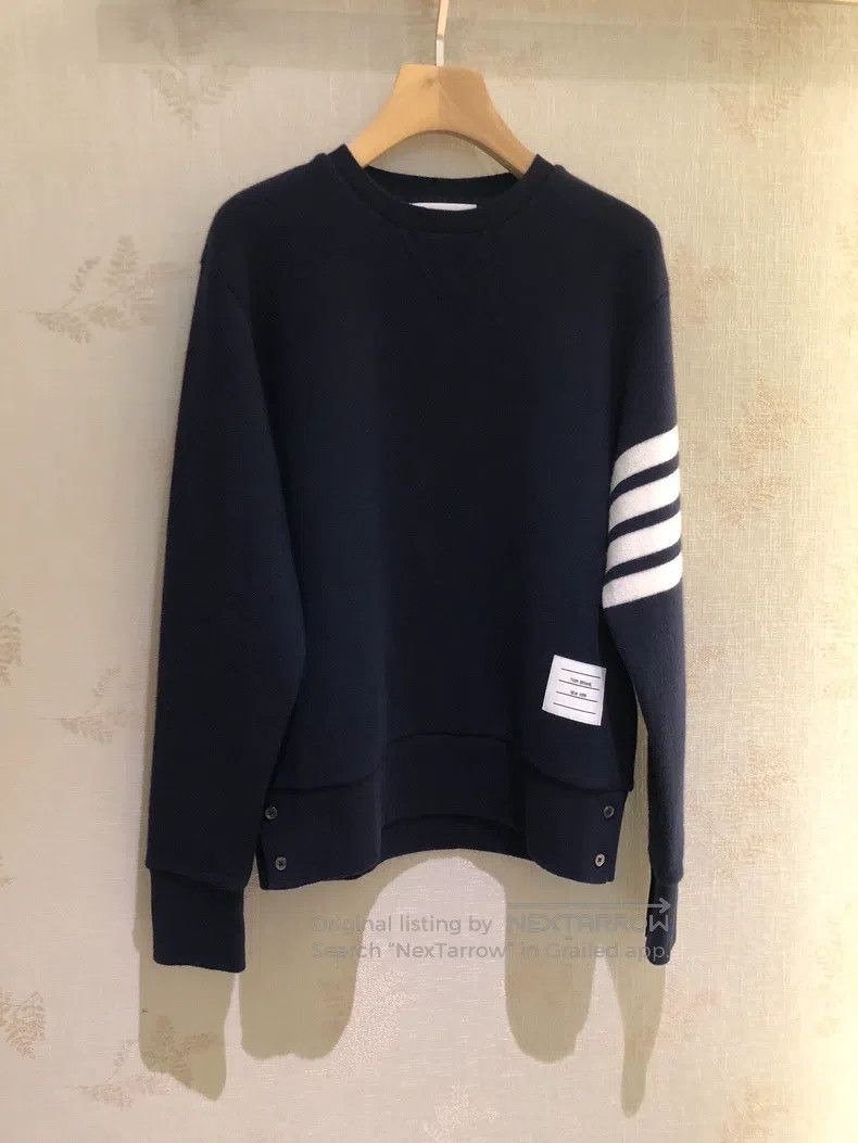 Thom Browne Thom Browne Navy blue cashmere sweater Size US XXS / EU 40 - 2 Thumbnail