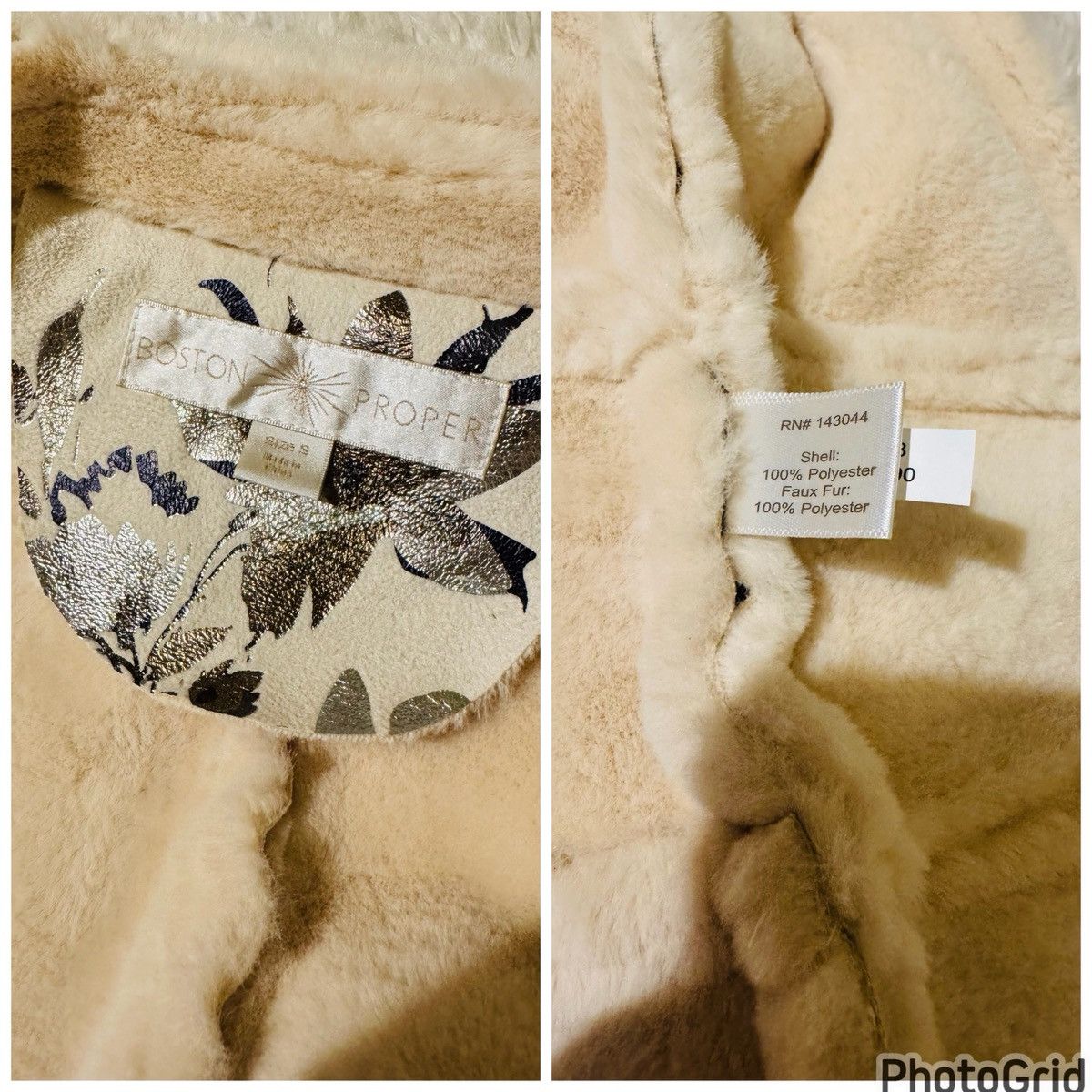 Boston Proper Boston Proper Shearling Shimmer Floral Faux Suede Coat Size S / US 4 / IT 40 - 7 Thumbnail