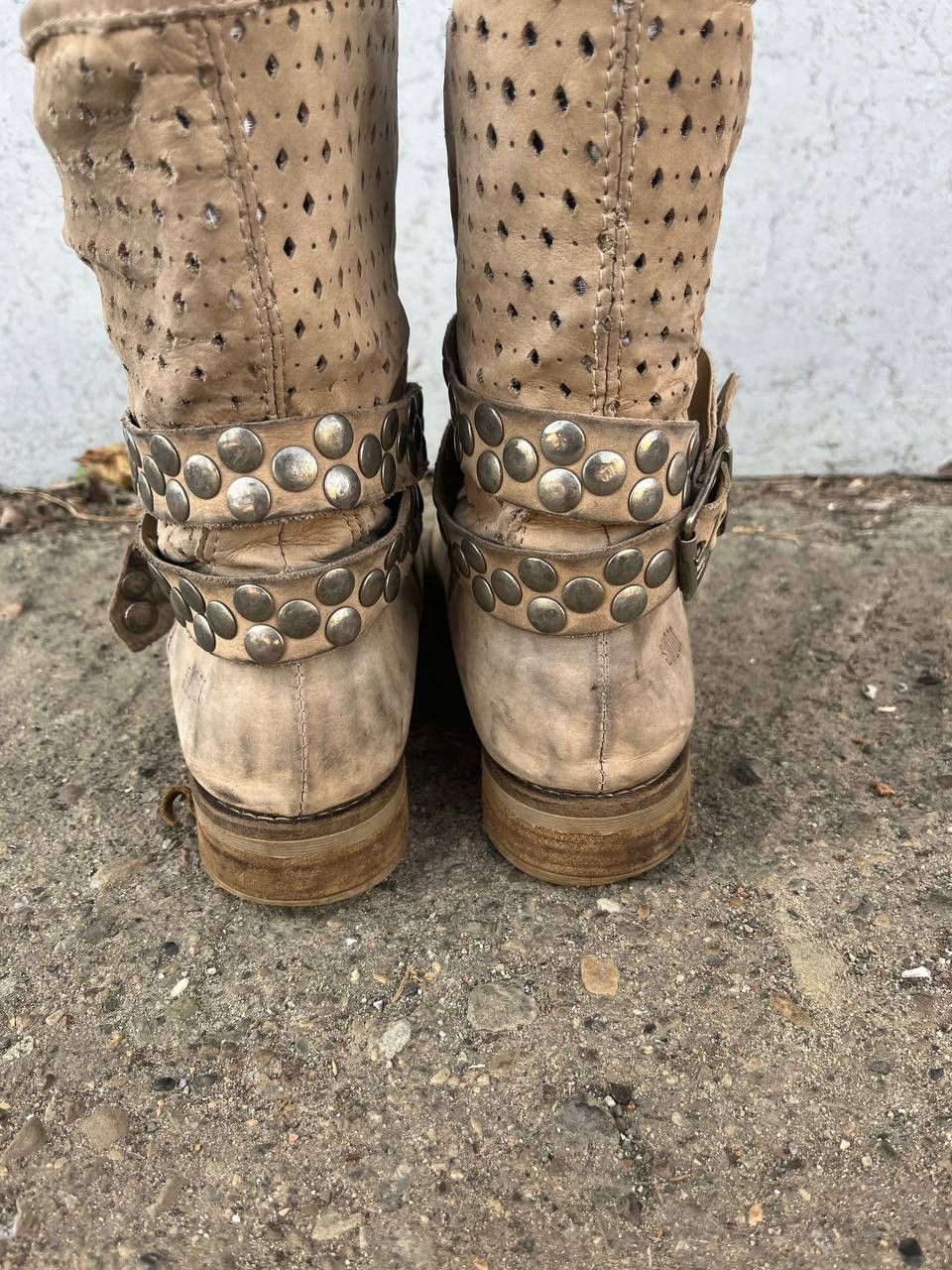 If Six Was Nine Vintage As 98 Guidi style Faded Biker High Boots Size US 6 / EU 39 - 7 Thumbnail