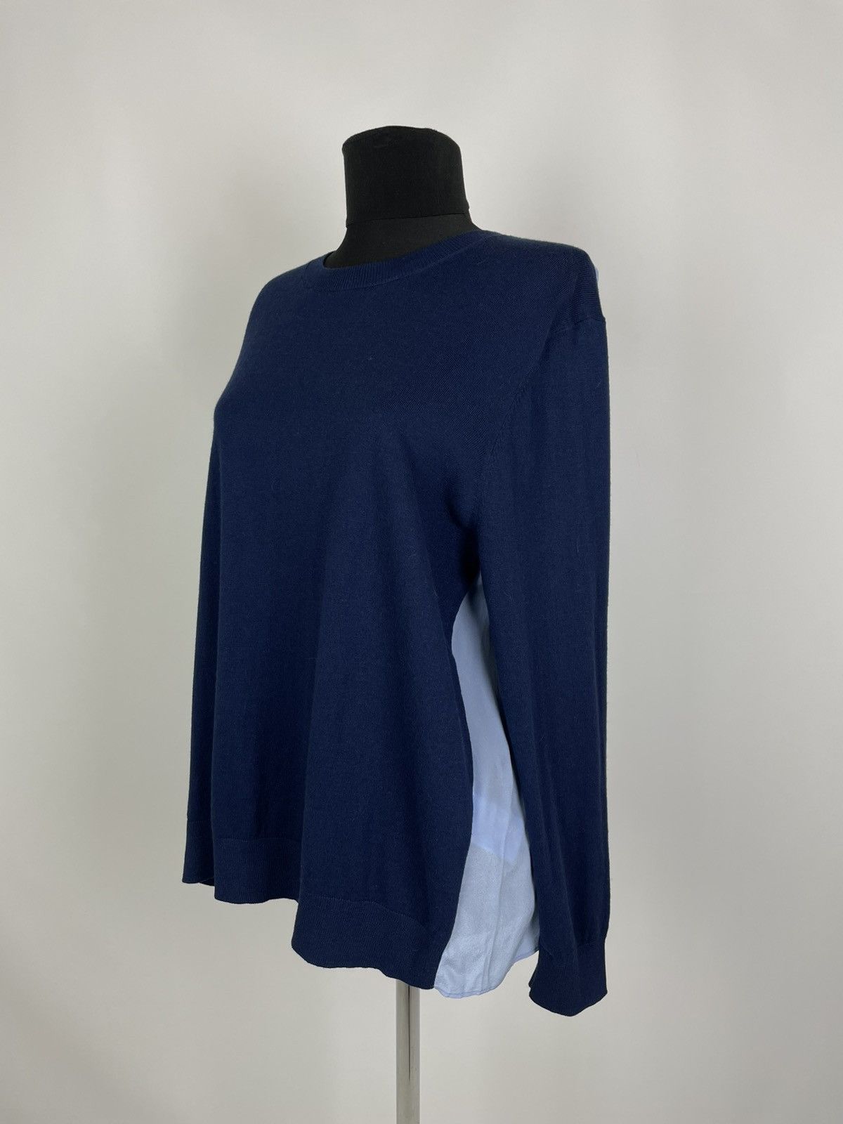 Sandro Sandro Paris Blue Ipolit Silk Back Sweater Open Ti Size M / US 6-8 / IT 42-44 - 13 Thumbnail