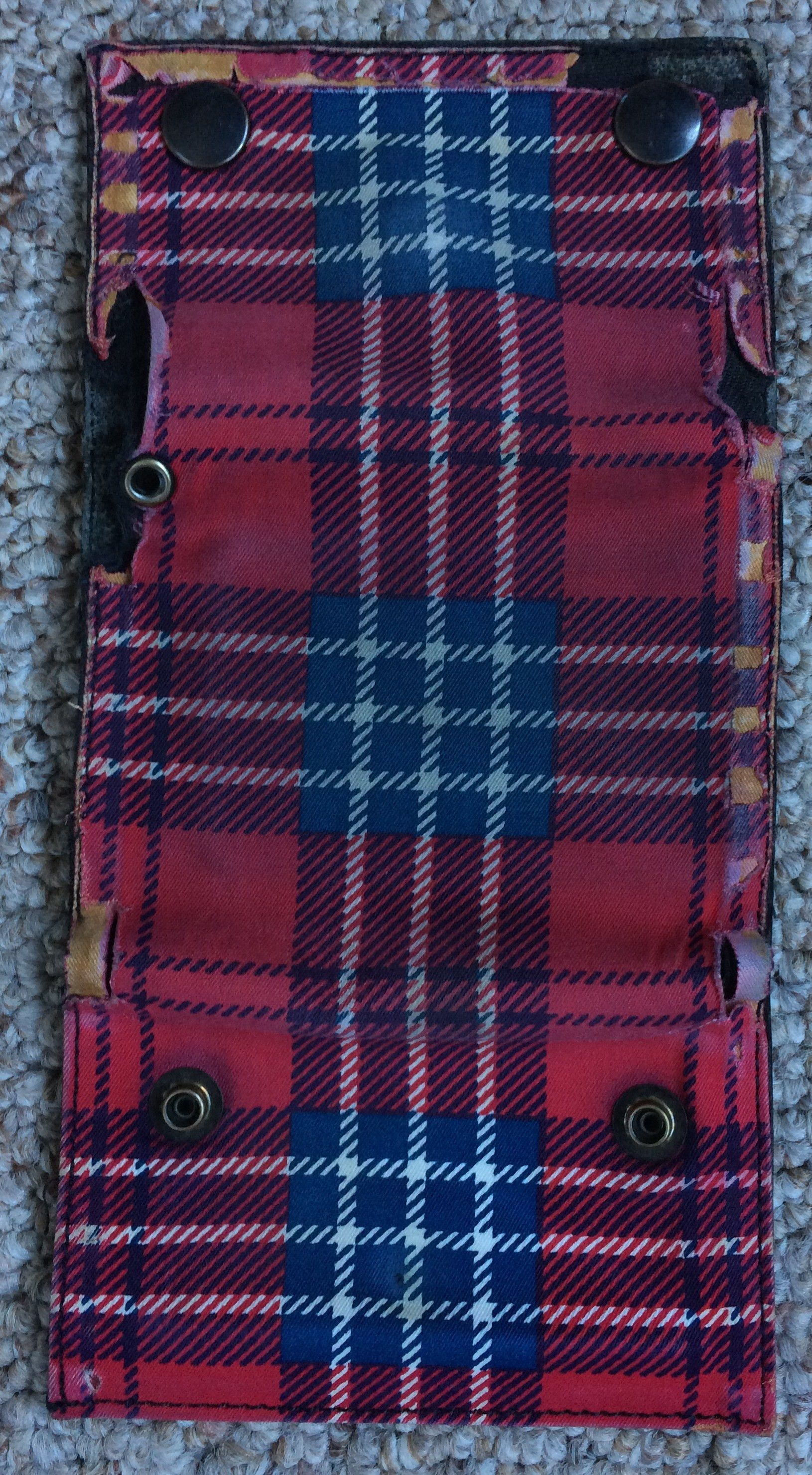 Number (N)ine S/S 2006 Number (N)ine Distressed Plaid Leather Wallet Size ONE SIZE - 4 Thumbnail