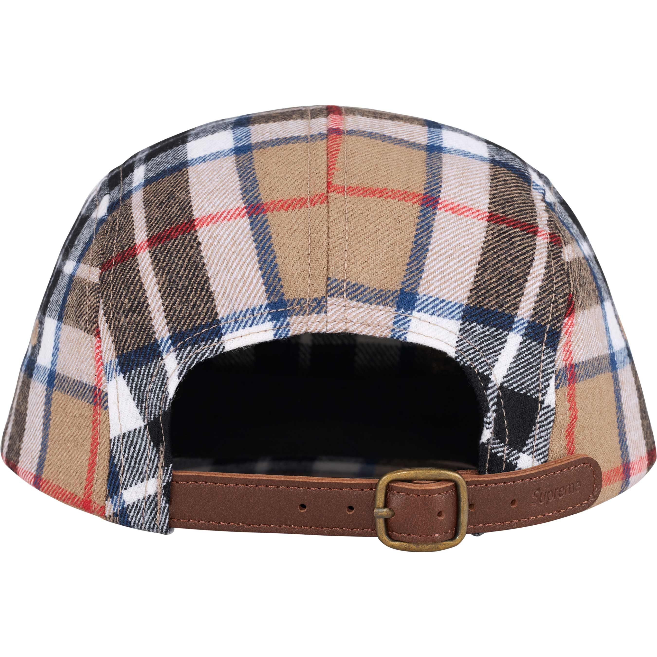 supreme lochcarron camp cap (tan plaid)