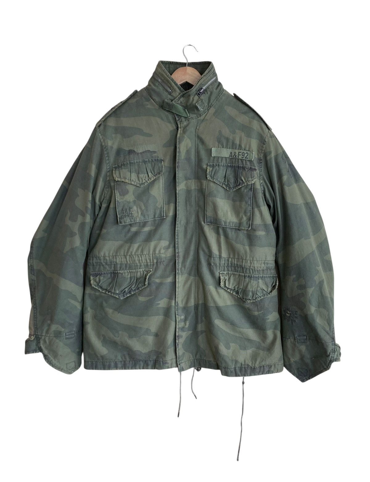 Abercrombie & Fitch Rare Vintage Abercrombie And Fitch M65 Military Jacket 1990s Size US S / EU 44-46 / 1 - 1 Thumbnail