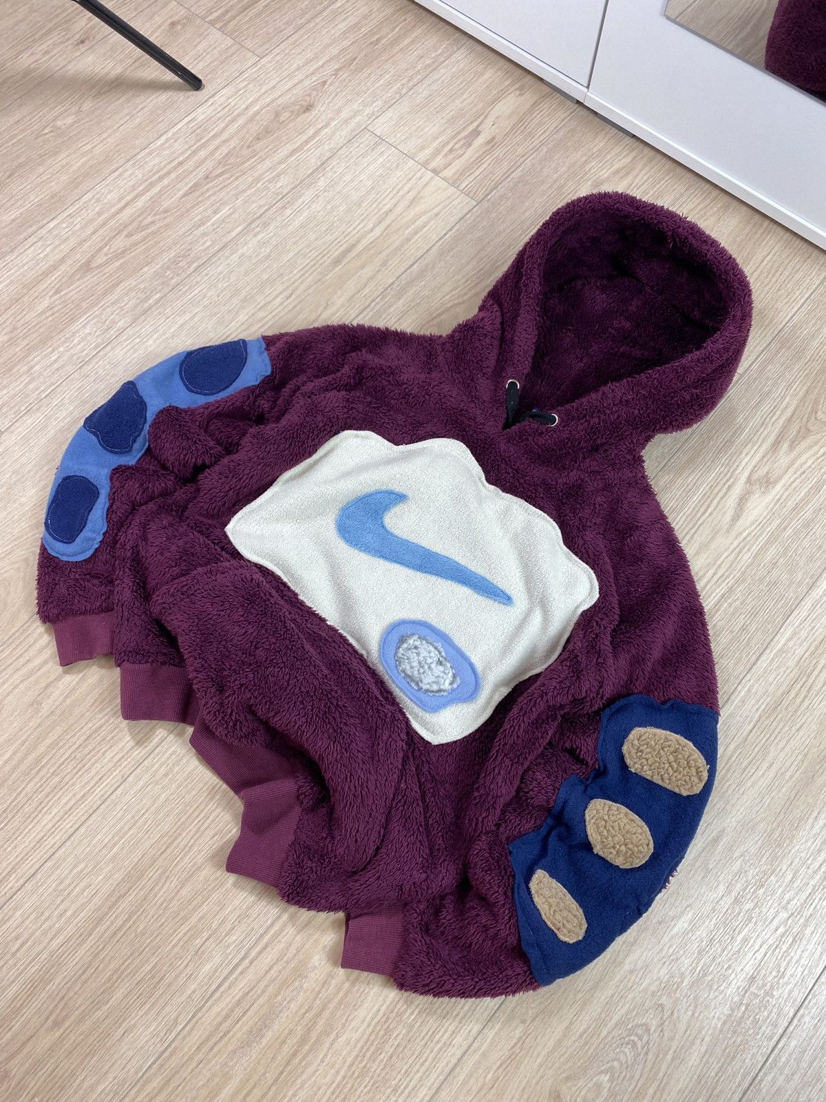 Nike × Vintage Vintage Nike Custom UFO Center Swoosh Oversize Hoodie Y2K UK Size US S / EU 44-46 / 1 - 3 Thumbnail