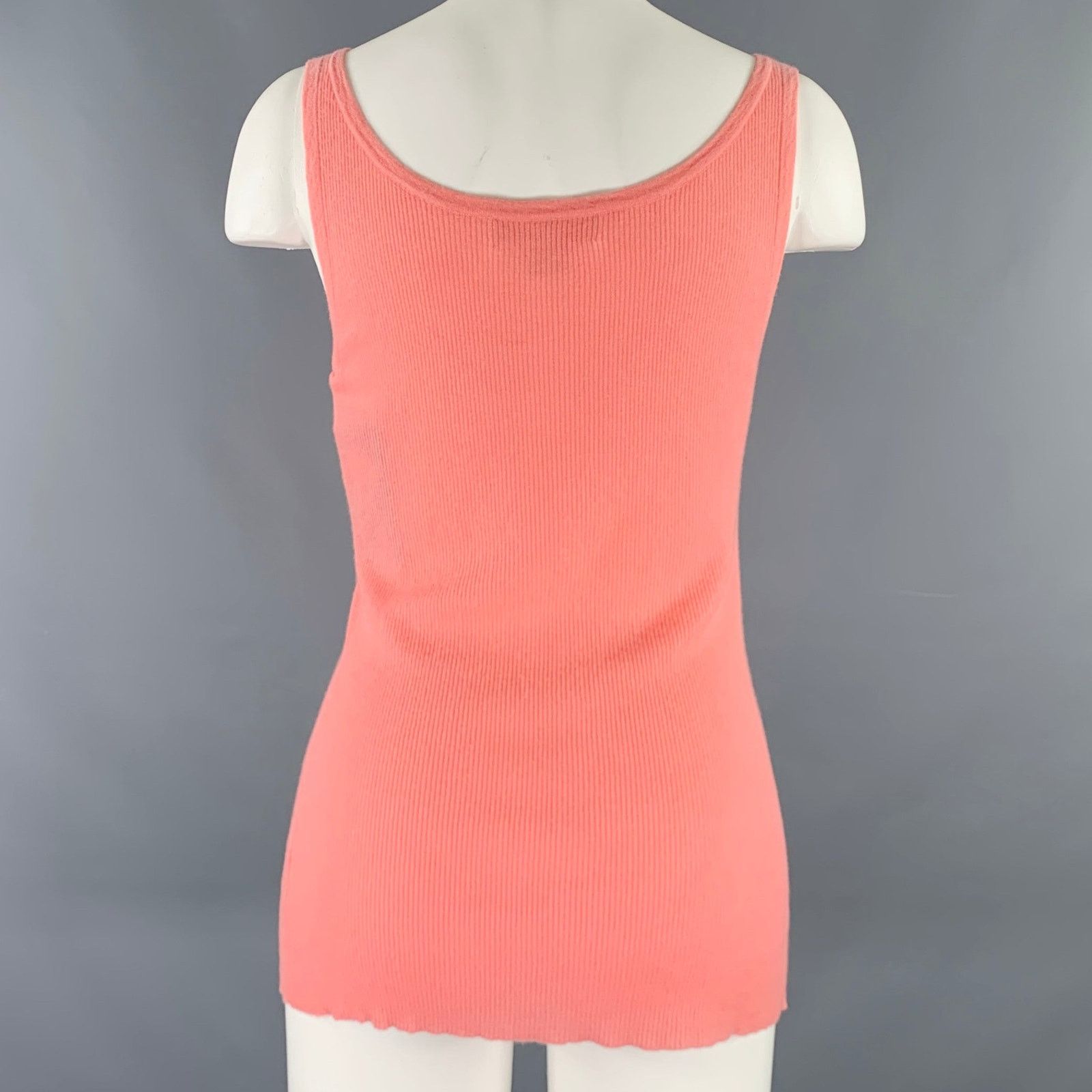 Michael Kors MICHAEL KORS Size M Pink Ribbed Tank Casual Top Size M / US 6-8 / IT 42-44 - 3 Thumbnail
