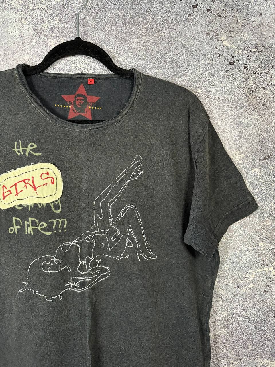Vintage Vintage Washed Punk Tee - Girls Patch Graphic Size US XL / EU 56 / 4 - 2 Thumbnail