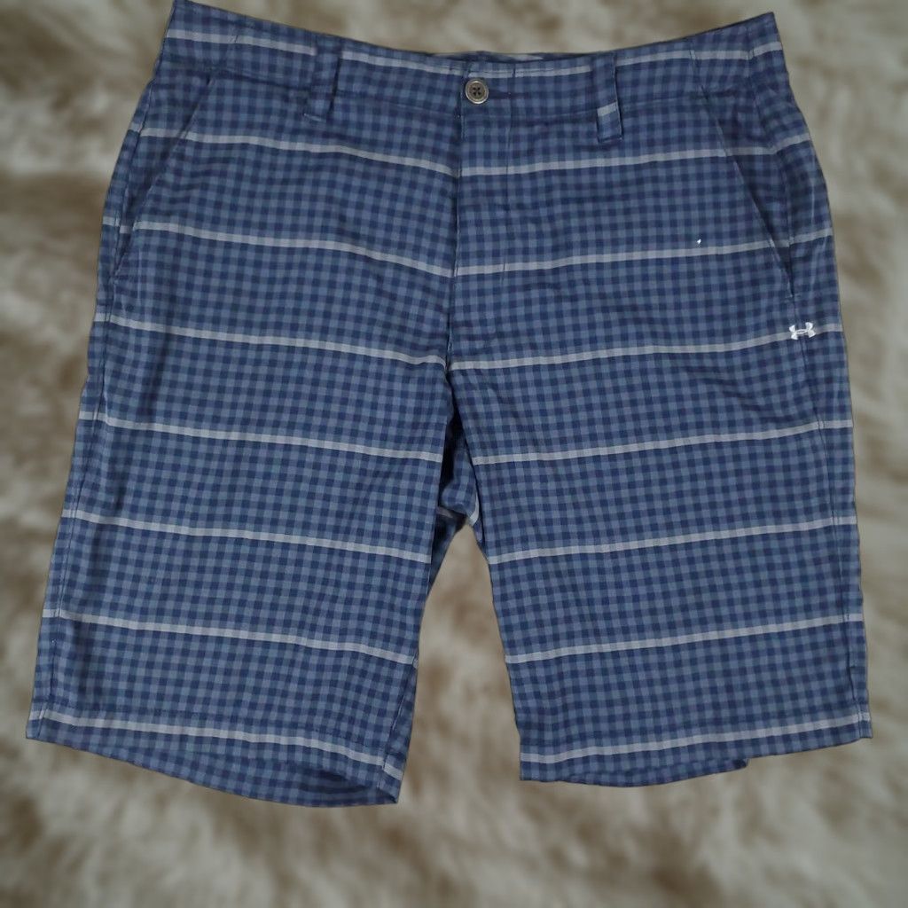 Under Armour Under Armour Mens Shorts Size 36 36 Blue Plaid Casual Flat Front Chino Shorts Under Armour Size 36 Blue Plaid Casual Front Chino Mens Shorts Size US 36 / EU 52 - 1 Thumbnail